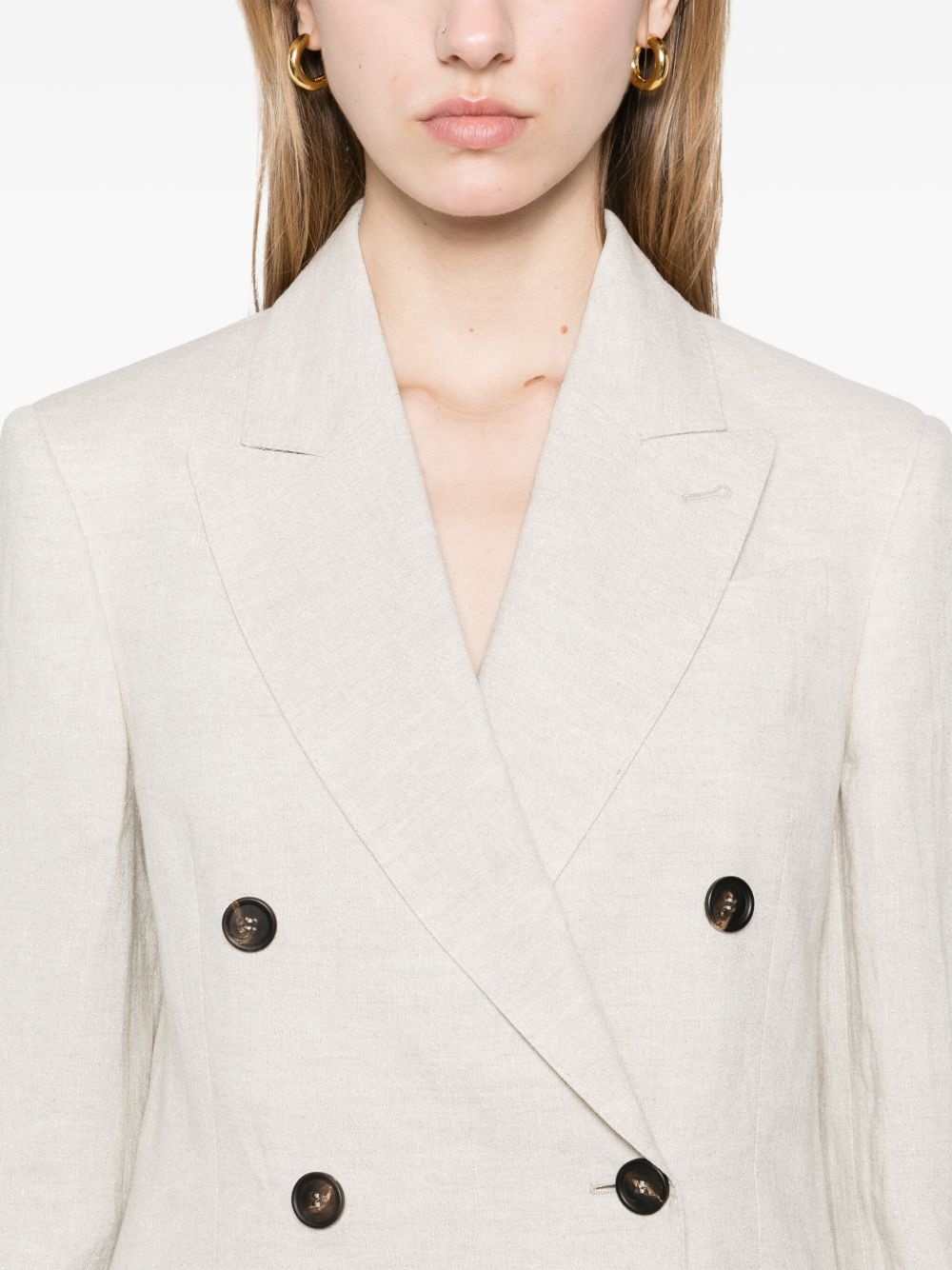 lurex-detailing blazer - 5