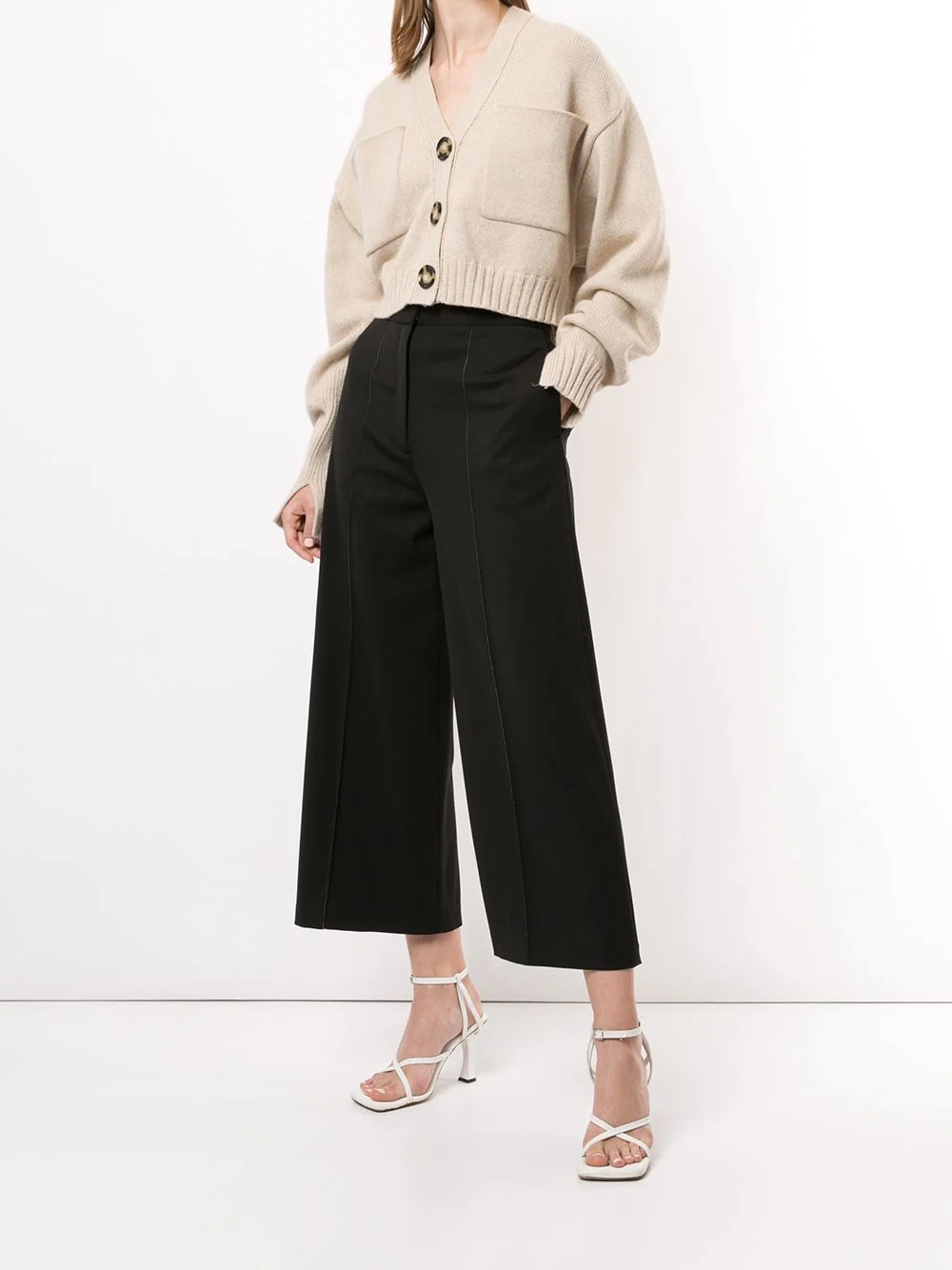 tailored high-waisted suiting culottes - 2