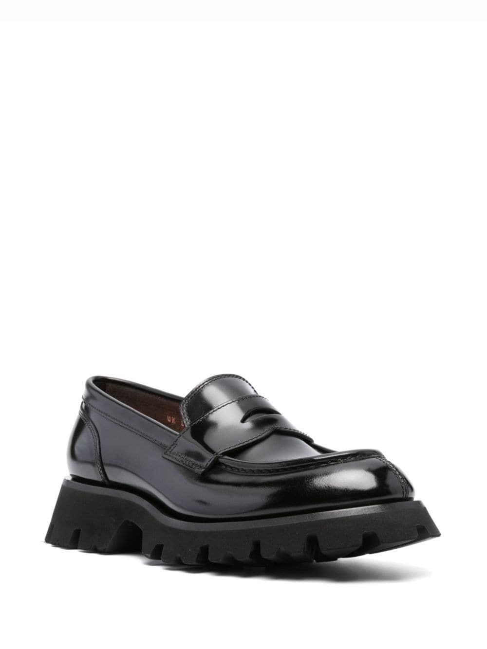 patent-finish leather loafers - 2