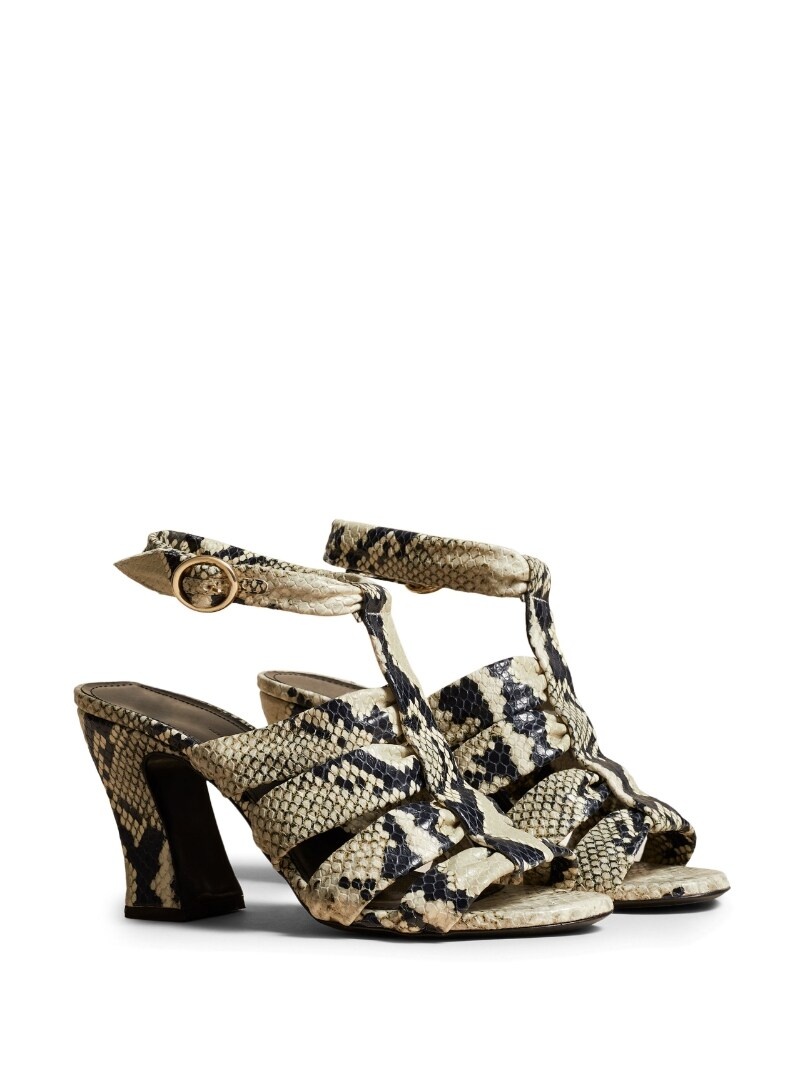 Perth snakeskin-print 80mm sandals - 5