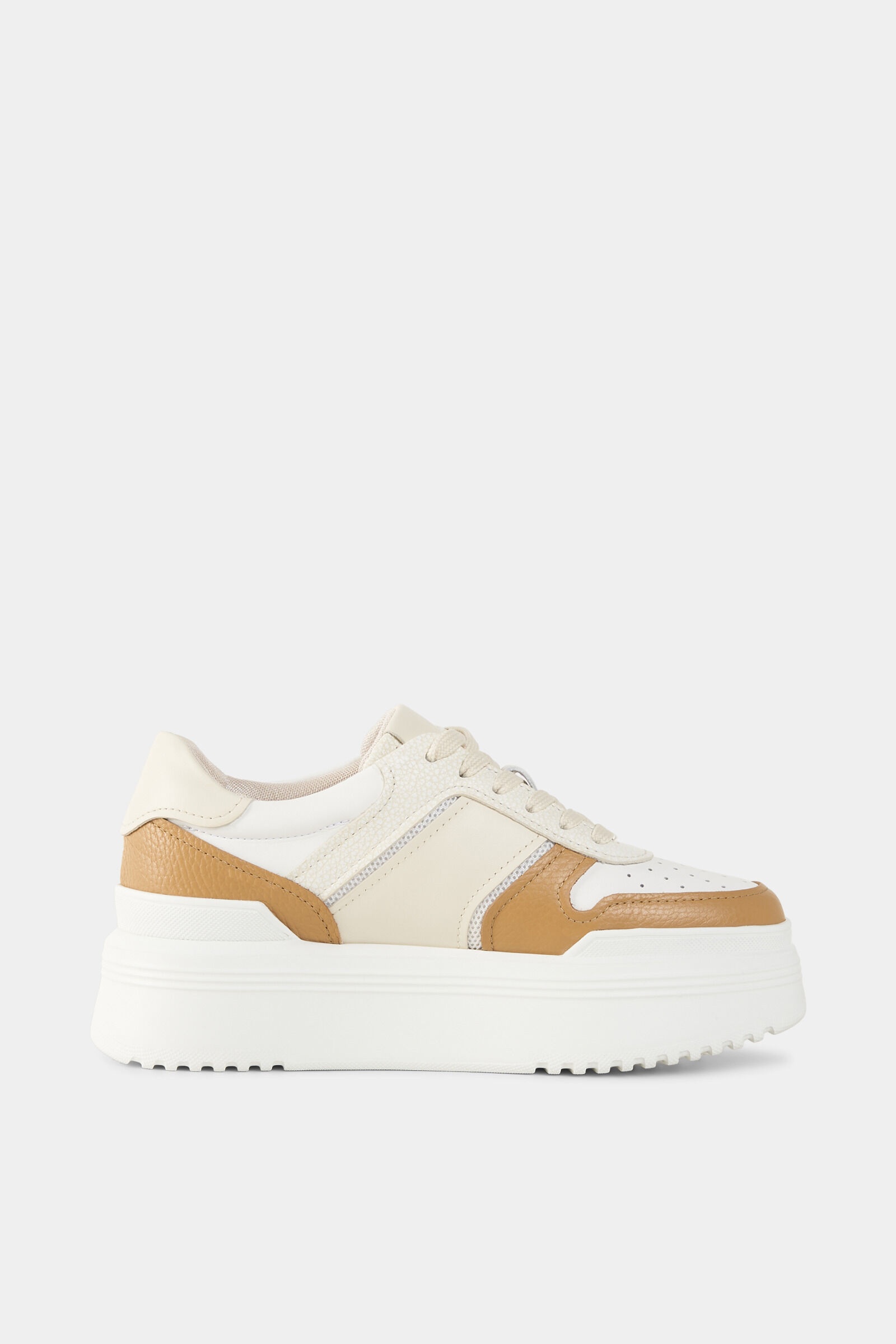 Sneaker New York in Cognac/Off-White - 2