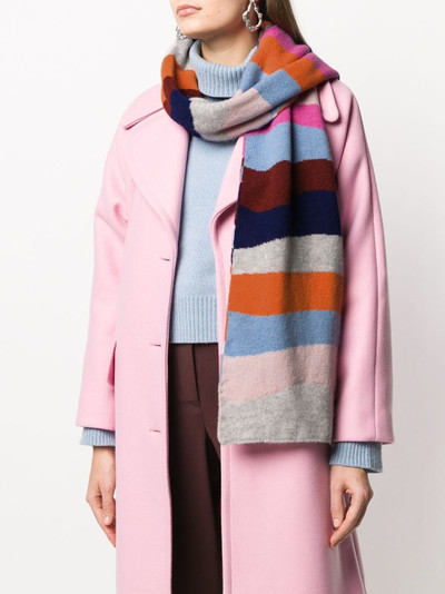 Paul Smith striped fine-knit scarf outlook