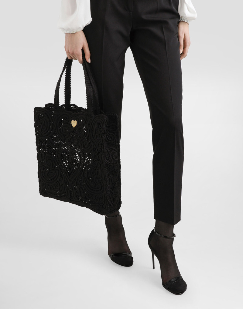 Dolce & Gabbana Medium cordonetto lace Beatrice shopper outlook