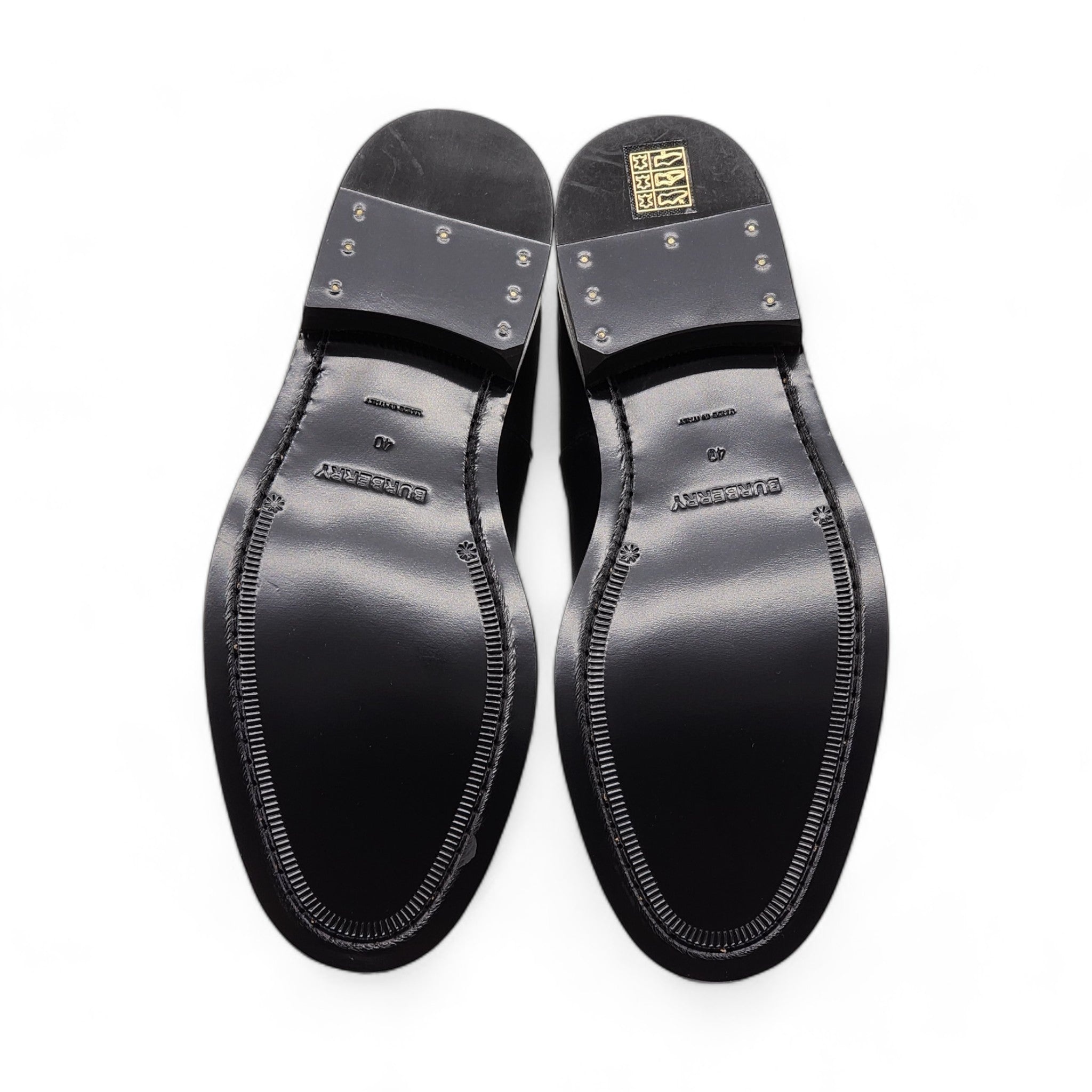 Burberry Luke TB Monogram Buckle Leather Chelsea Boot in Black - 6