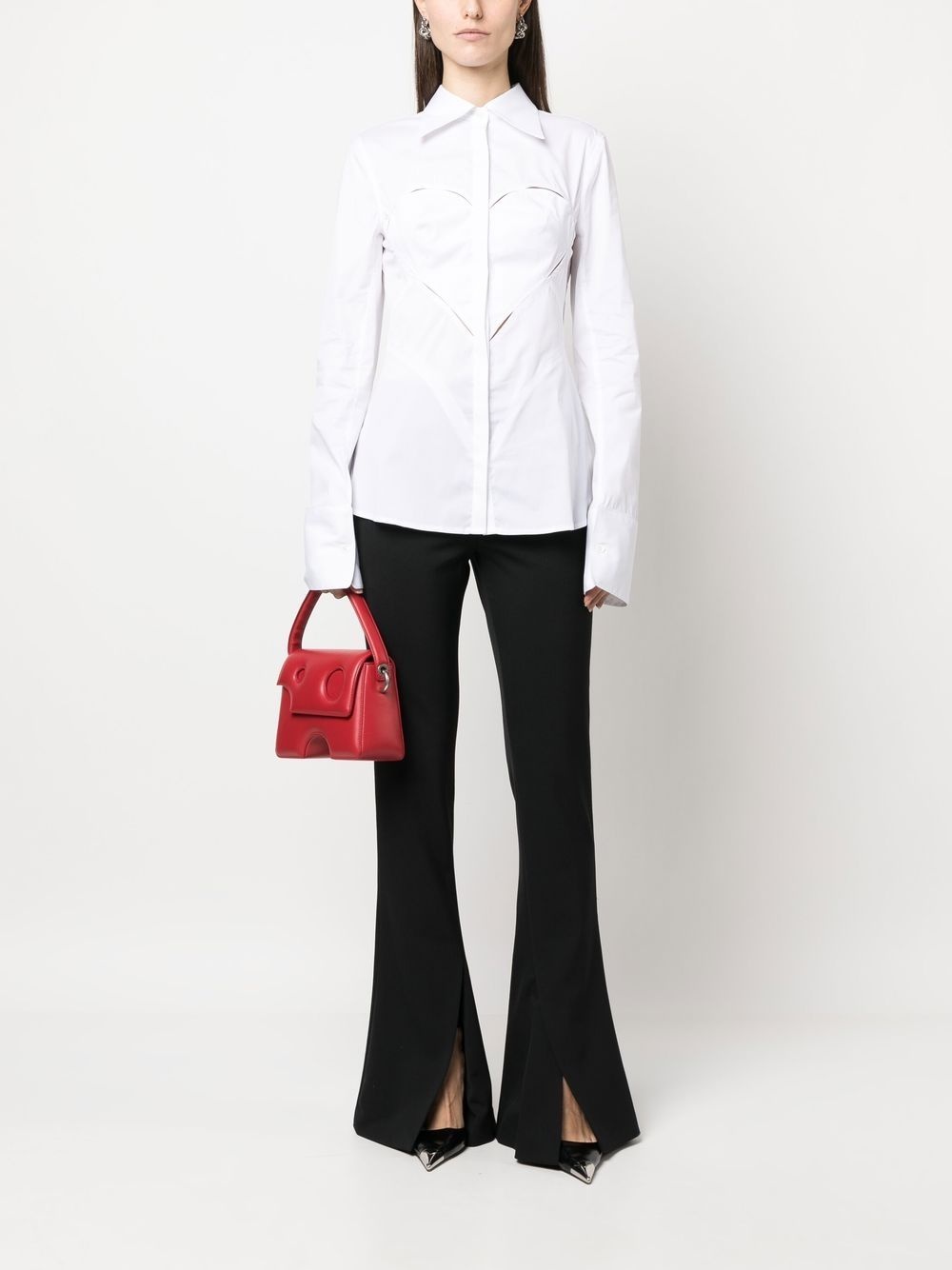 high-waisted split trousers - 2