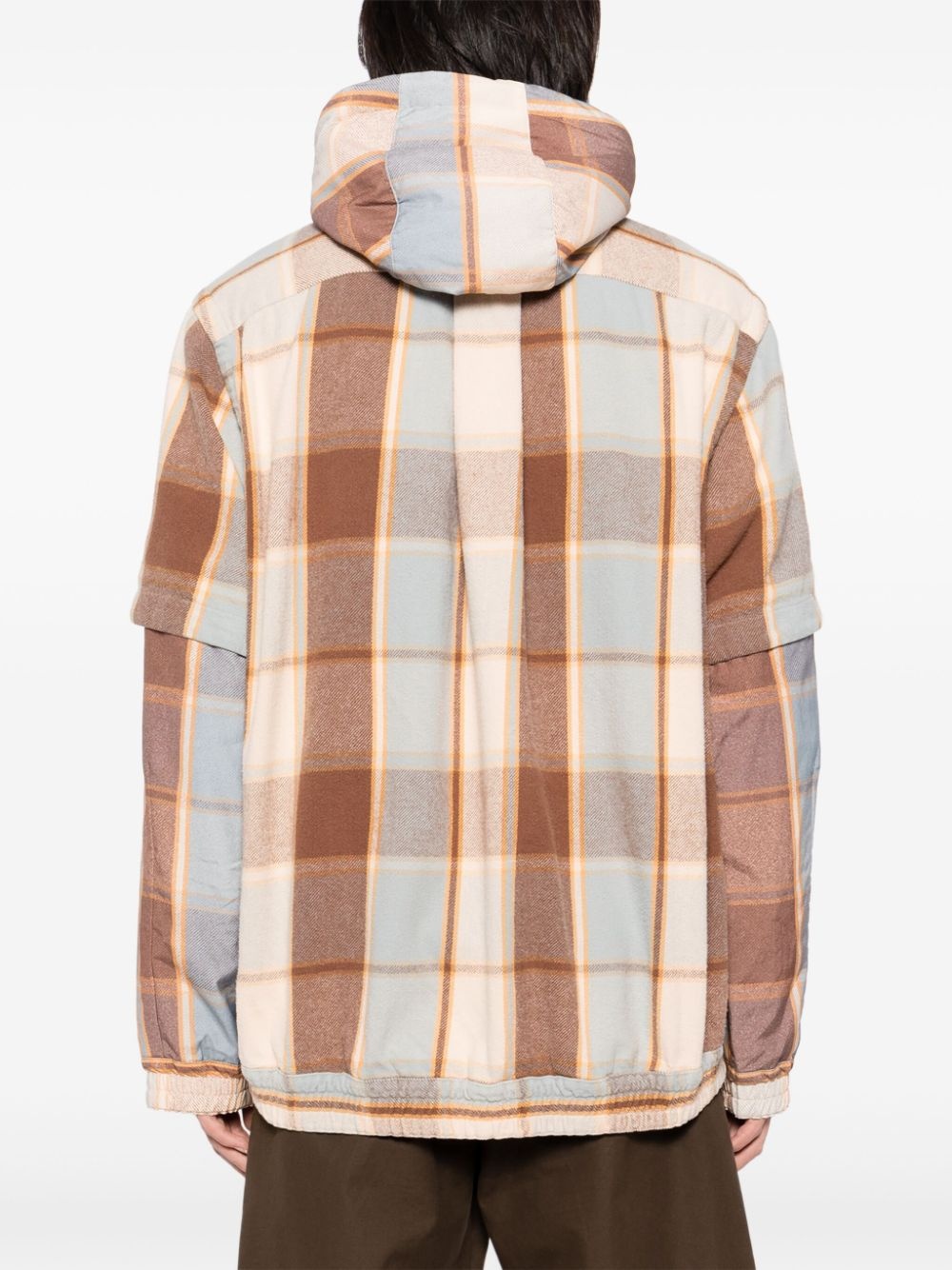 plaid check pattern shirt jacket - 4