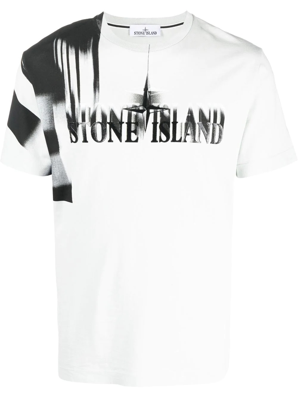 blurred logo print T-shirt - 1