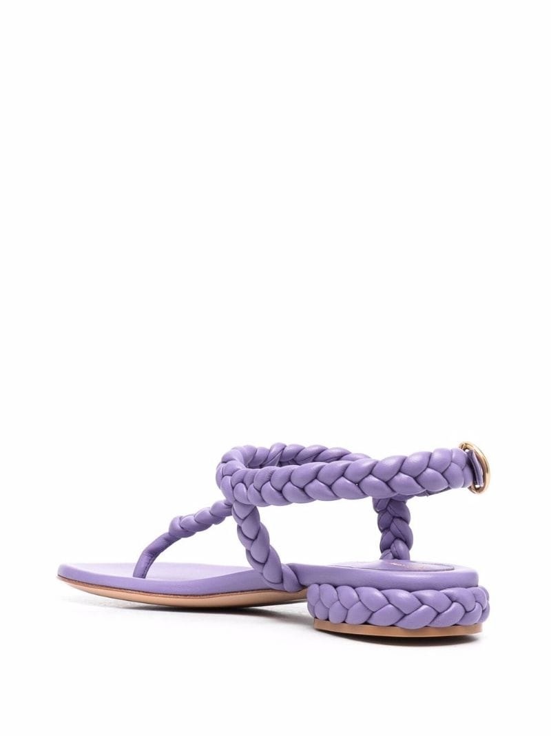 braided-band open-toe sandals - 3