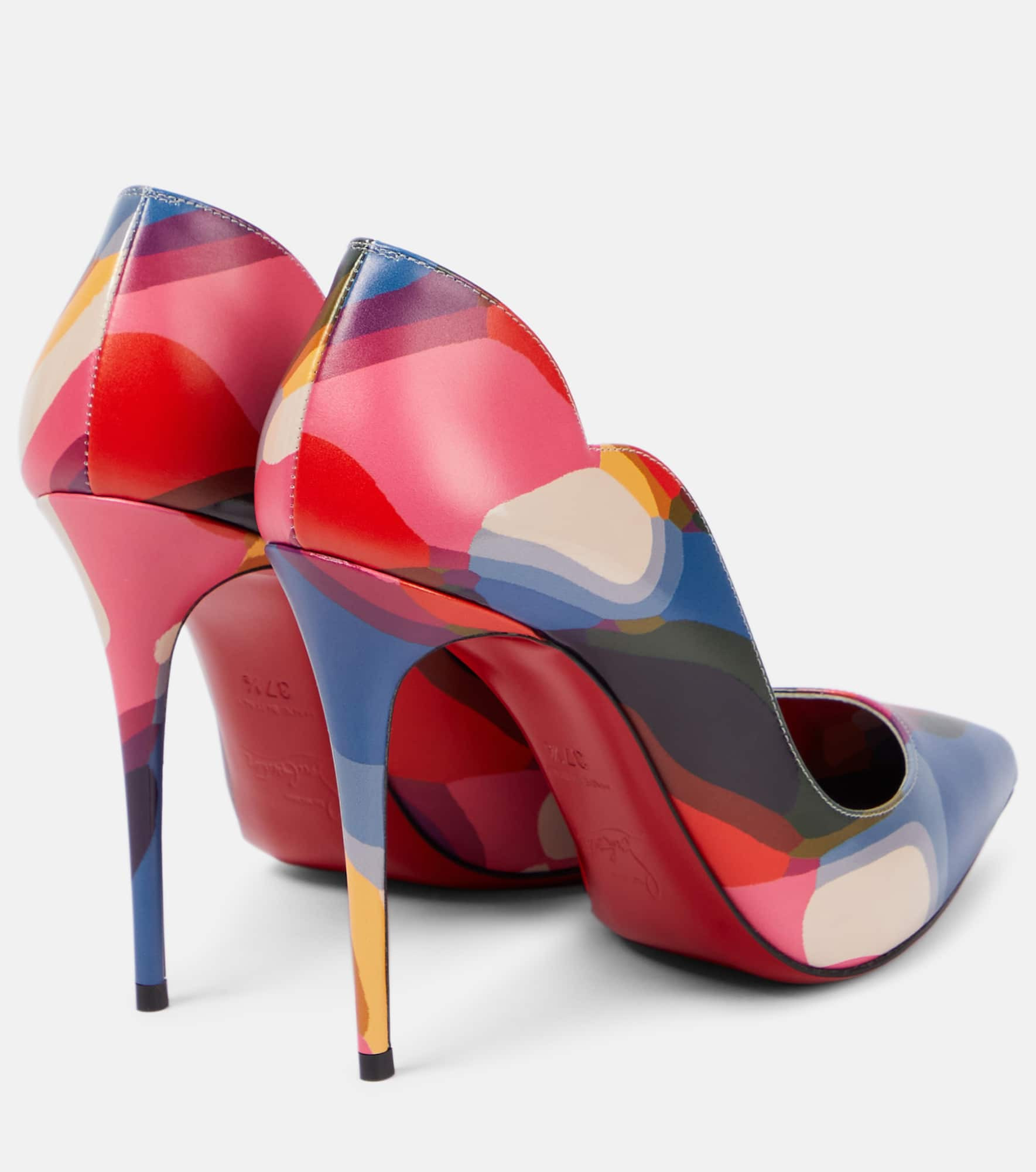 Hot Chick 100 printed leather pumps - 3