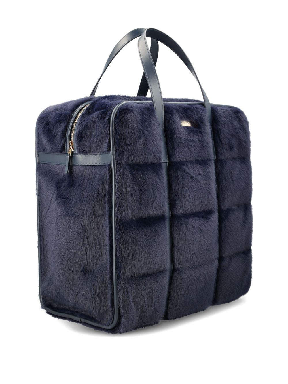 medium quilted faux-fur tote bag - 3