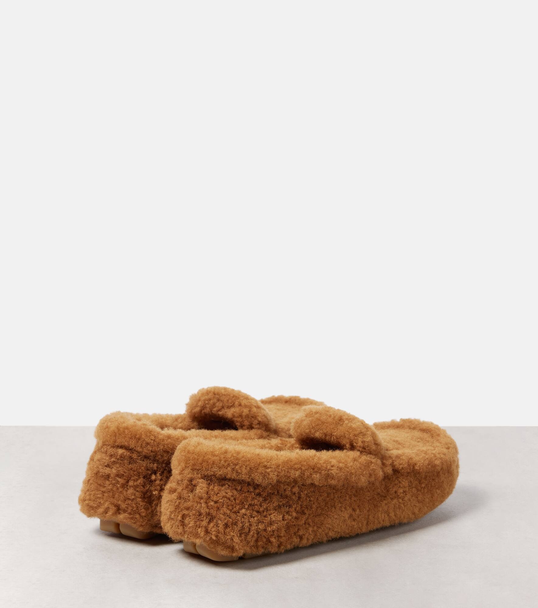 Shearling driving loafers - 2