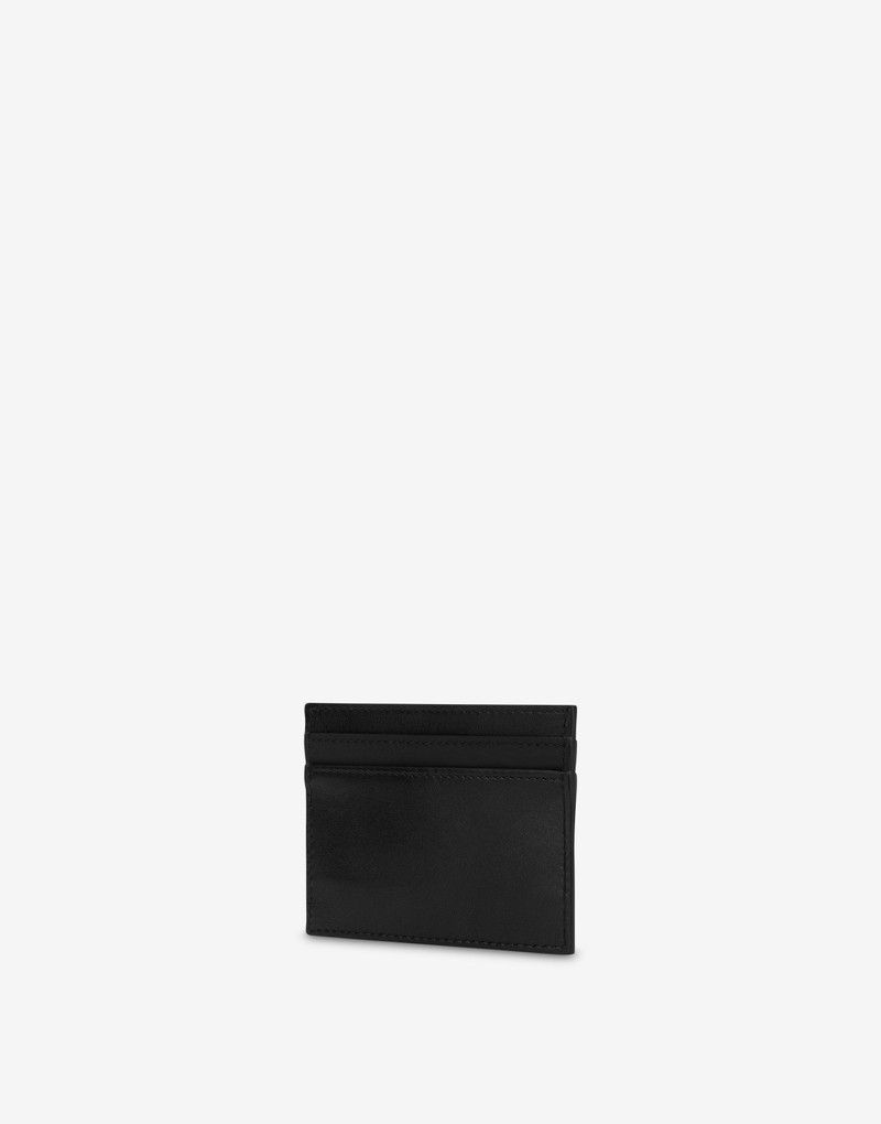 Moschino RUBBER LOGO CALFSKIN CARD HOLDER outlook