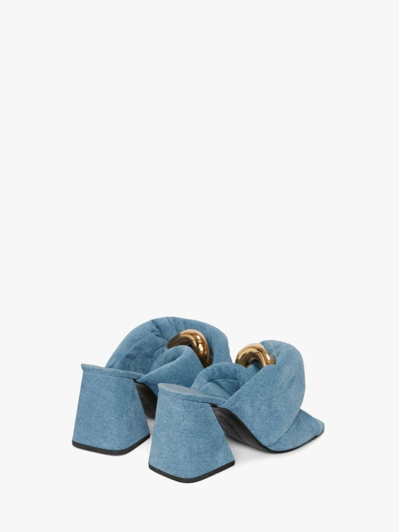 CHAIN TWIST LEATHER MULES 4