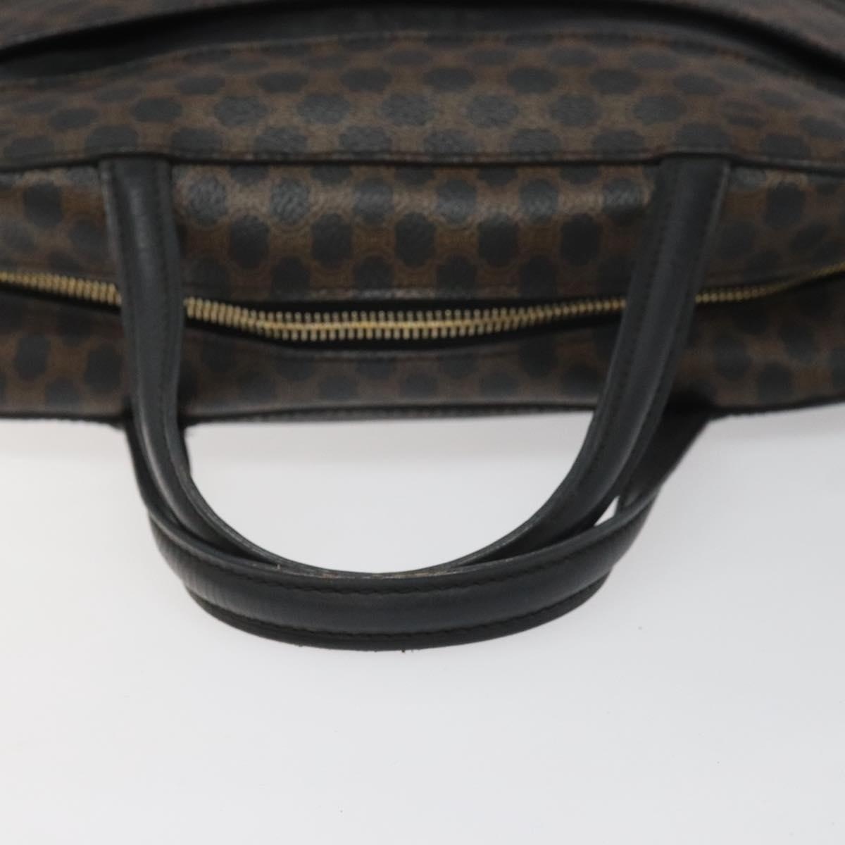 CELINE Macadam Canvas Hand Bag Pvc Leather Black - 7