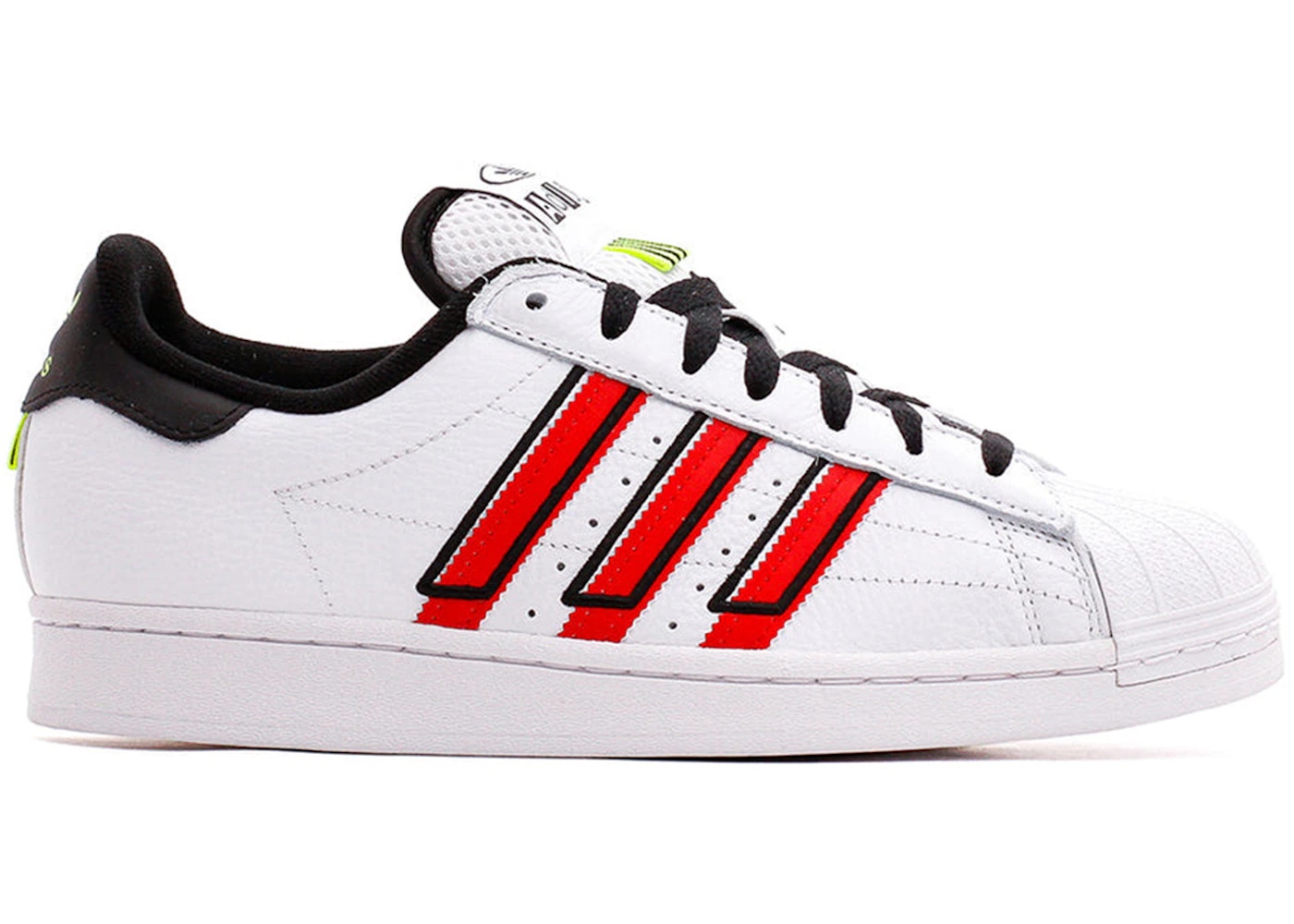 adidas Superstar Cloud White Outlined Red Stripes - 1