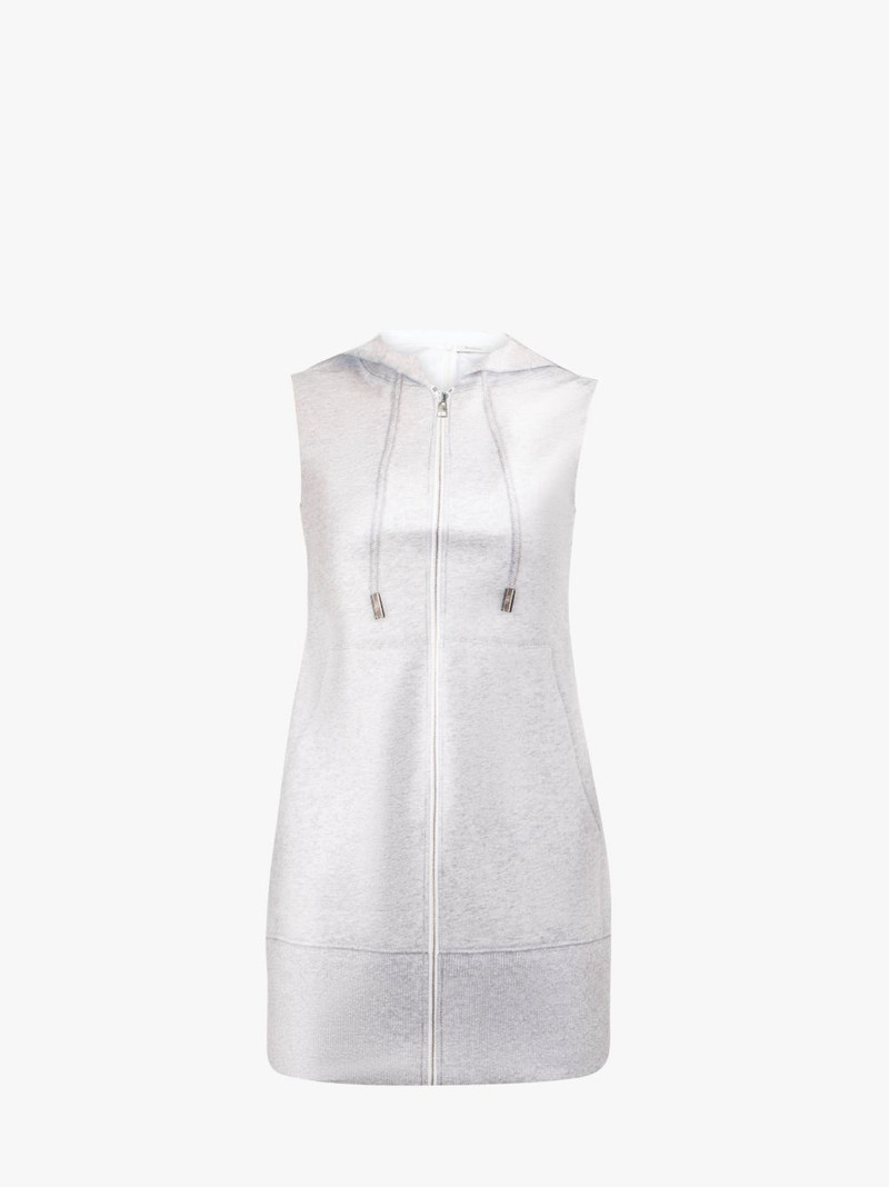 GREY MELANGE MINI SHIFT DRESS - 1