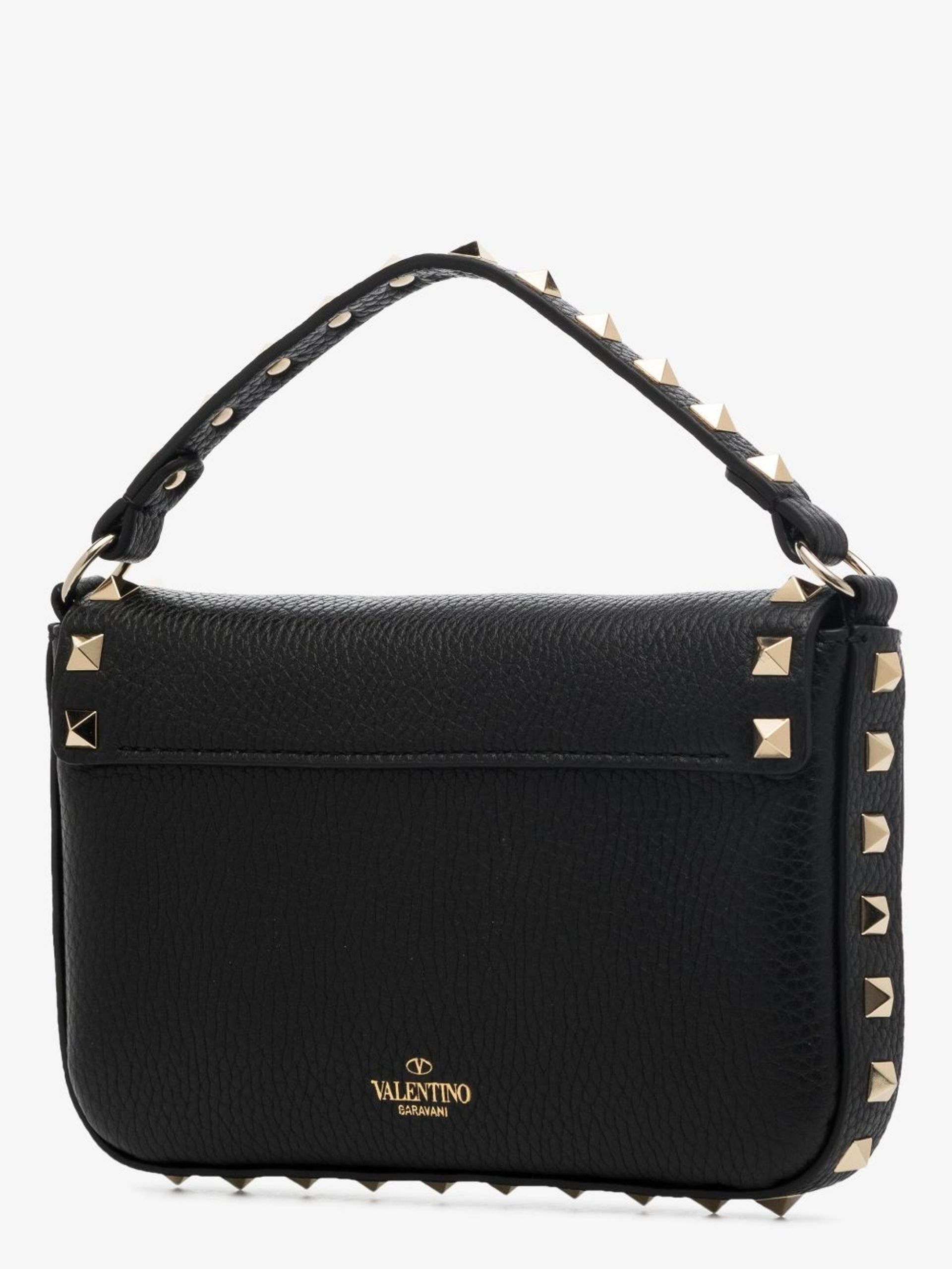 black Rockstud mini leather shoulder bag - 3