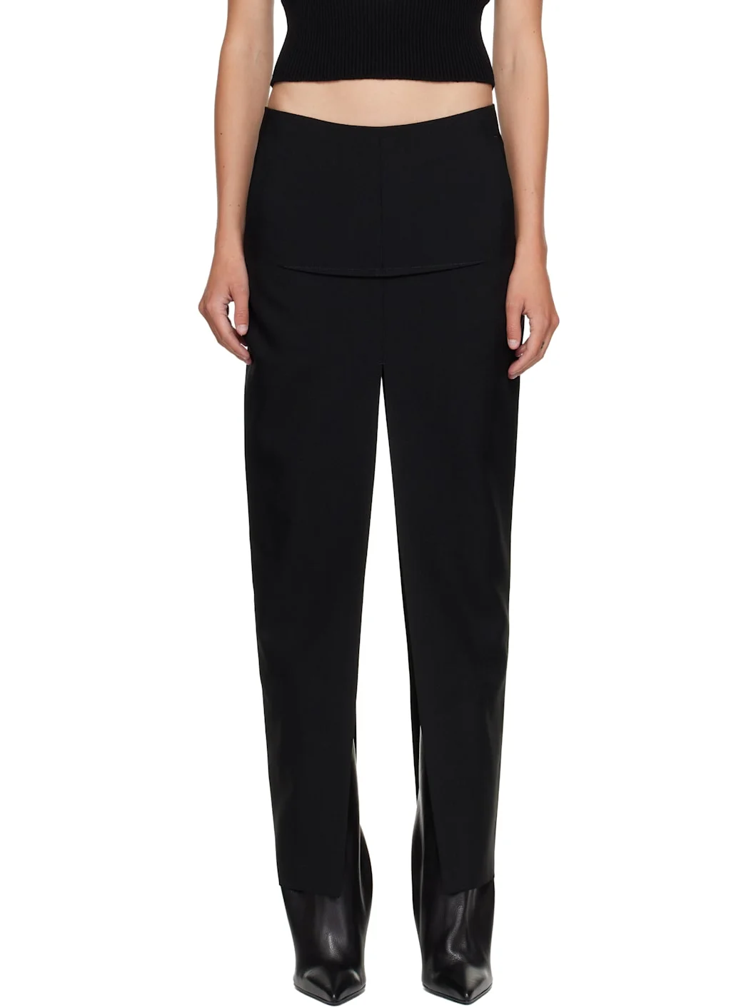 Black Tower Sliced Maxi Skirt - 1