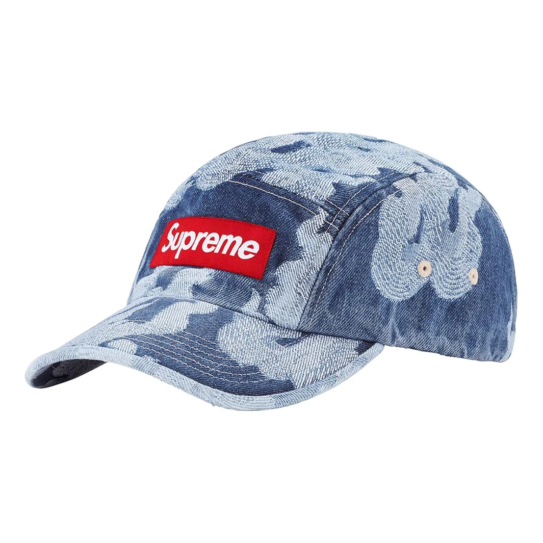 Supreme Flames Jacquard Denim Camp Cap 'Teal' SUP-SS23-2261 - 1