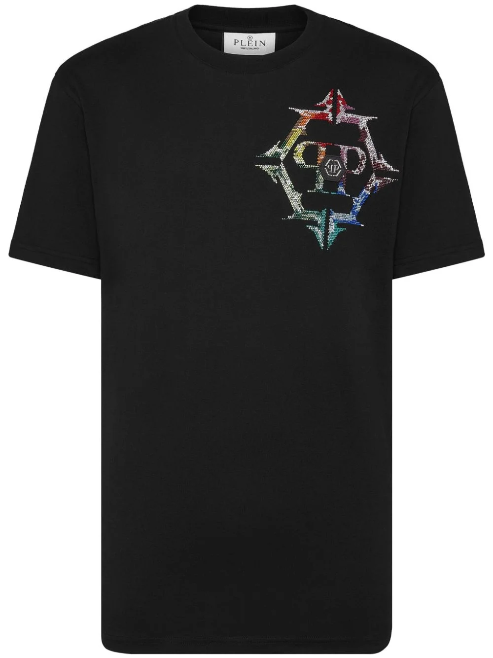 logo-patch cotton T-shirt - 1