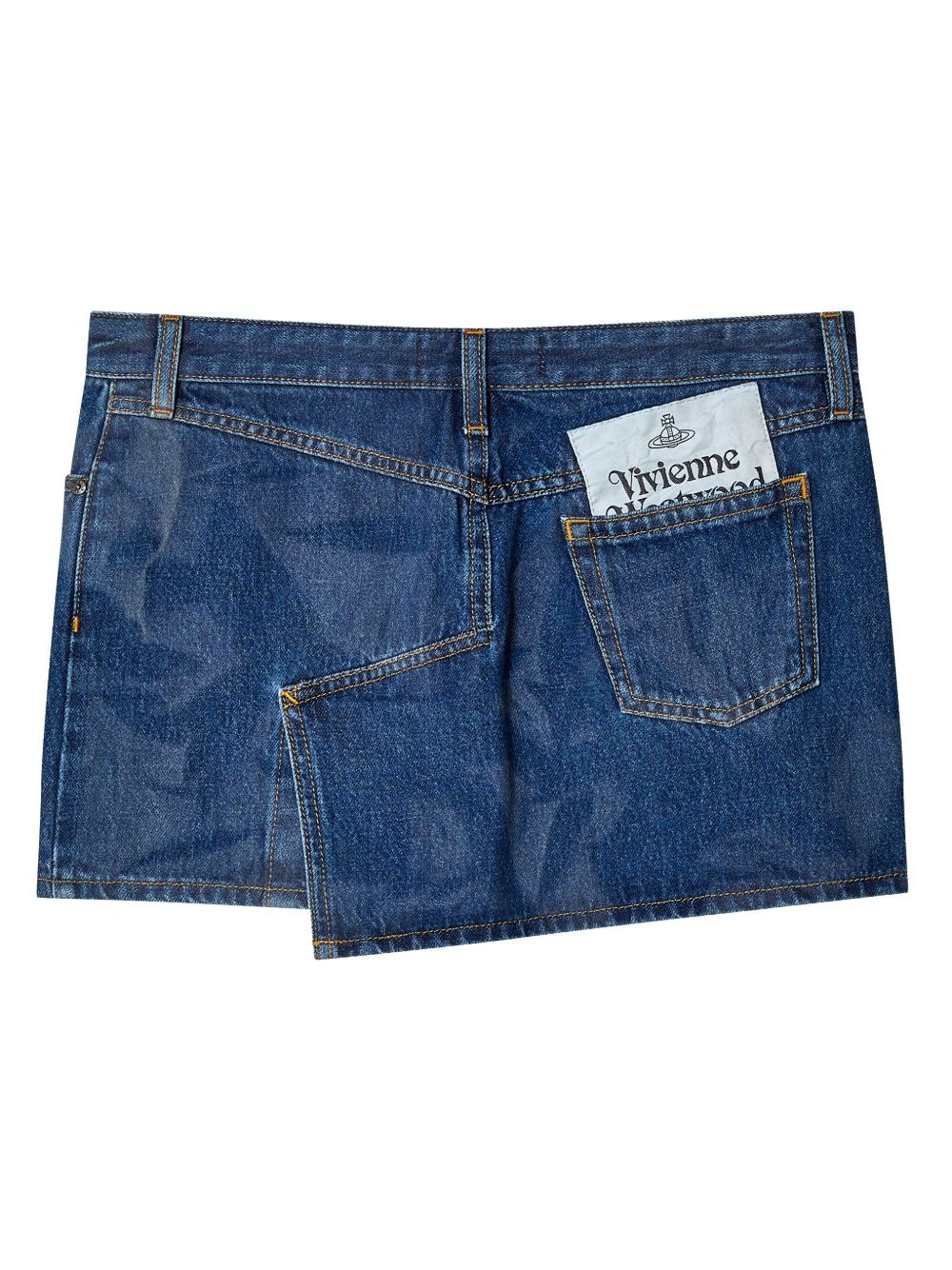 denim mini skirt - 2