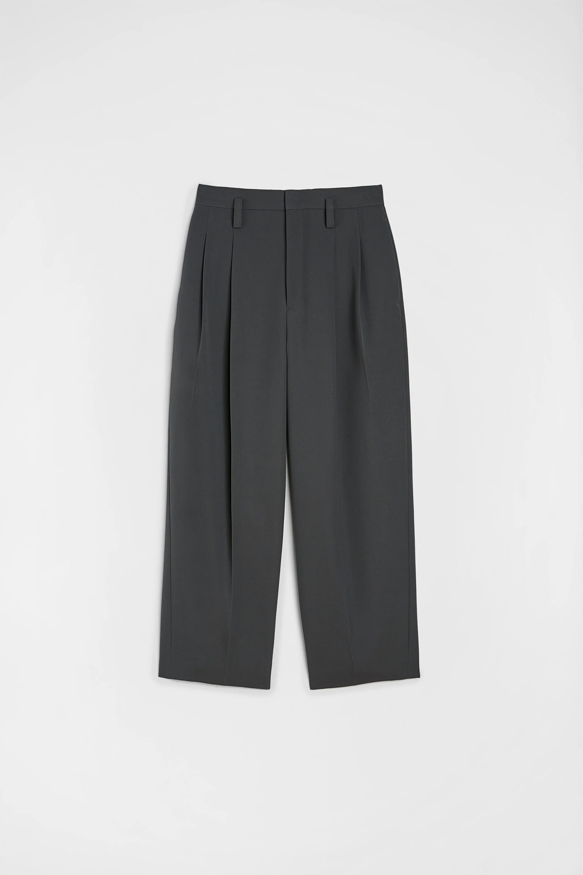 Wool Gabardine Tapered Trousers - 1