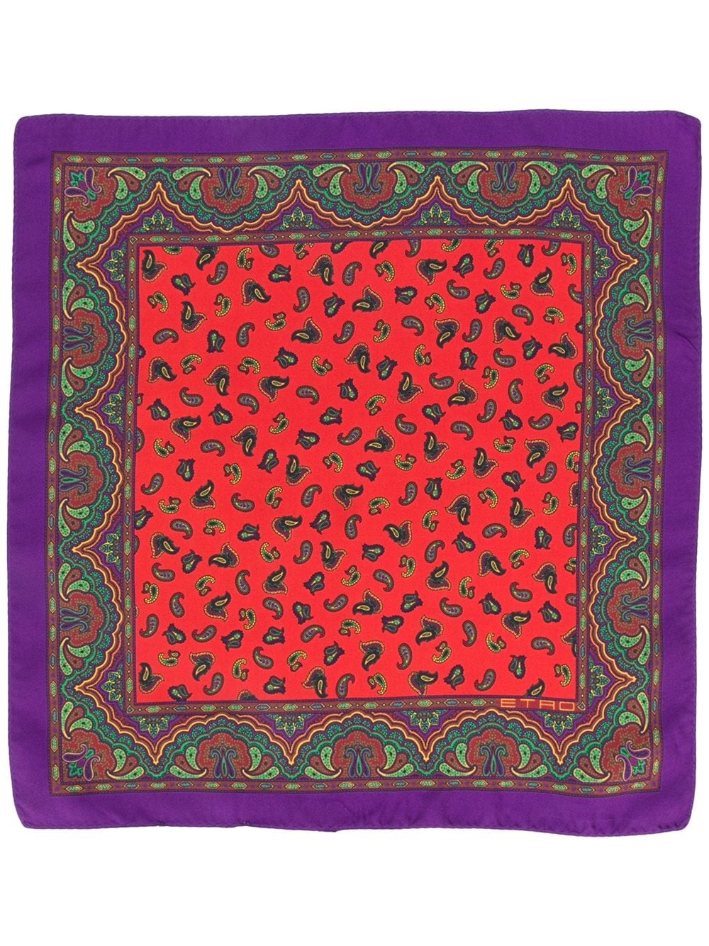 paisley print scarf - 2