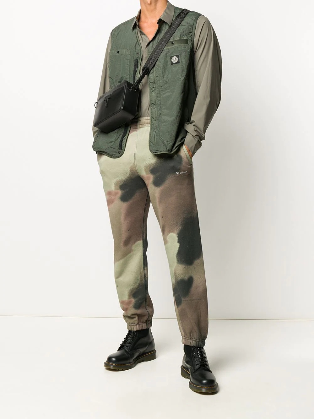 camouflage print track pants - 2