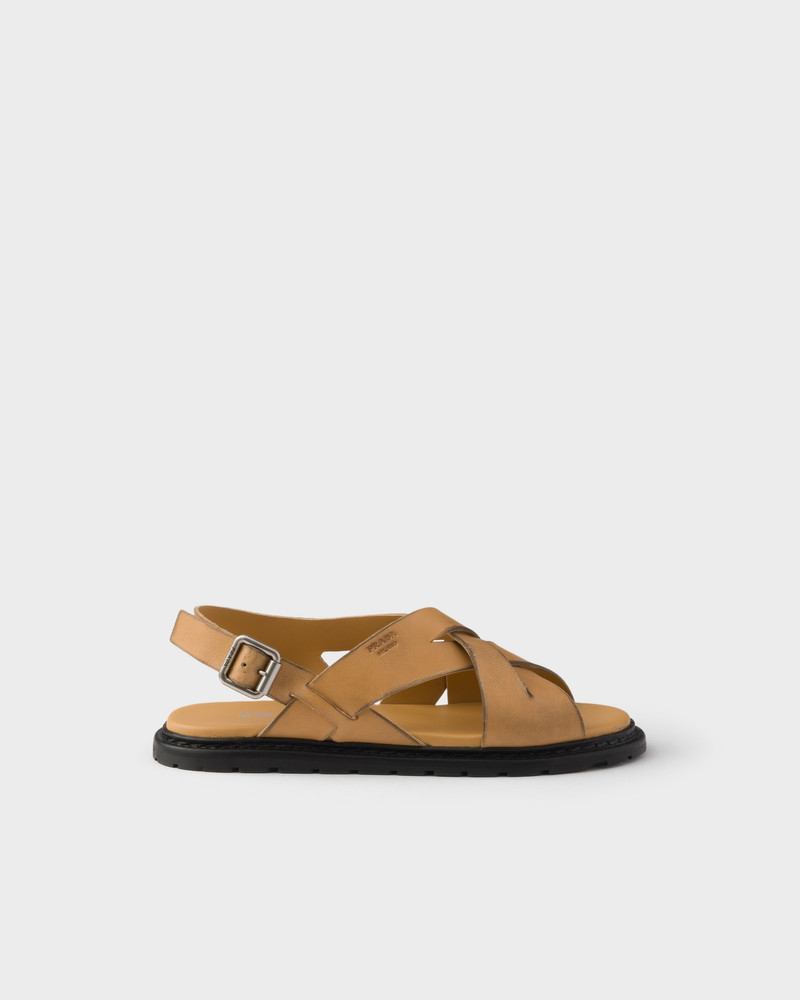 Antiqued leather sandals 2