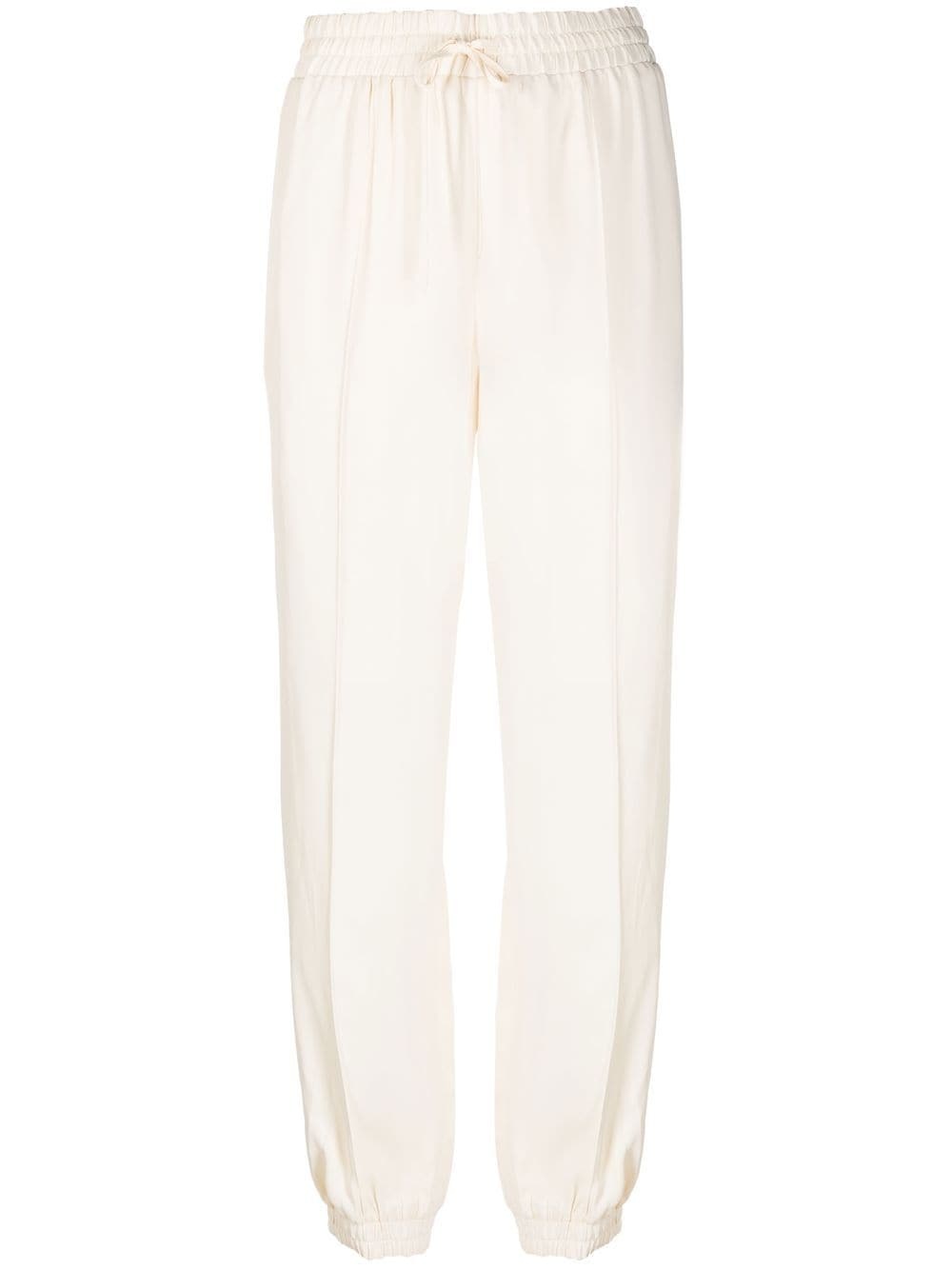 drawstring tapered trousers - 1