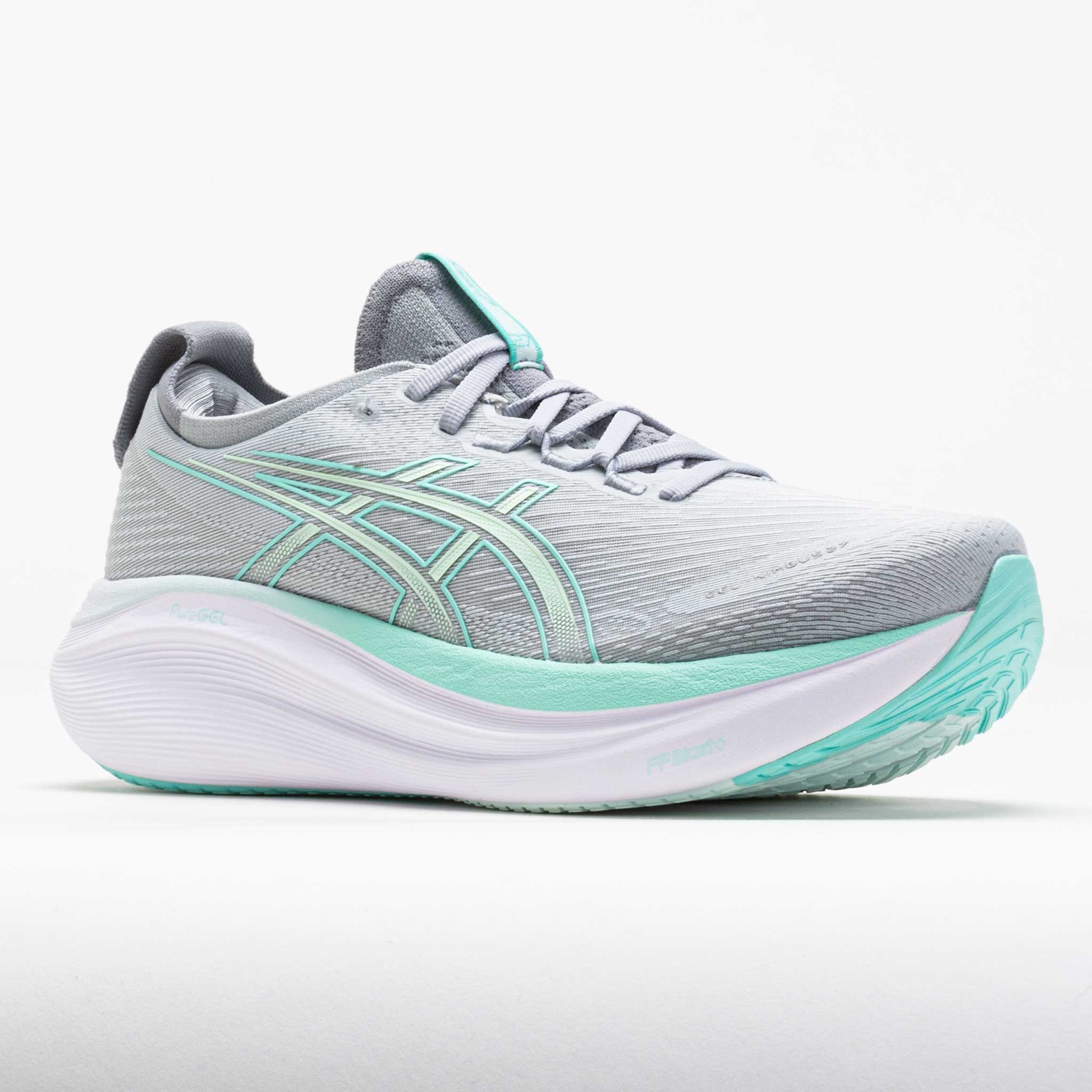 ASICS GEL-Nimbus 27 Women's Piedmont Grey/Illuminate Mint - 5
