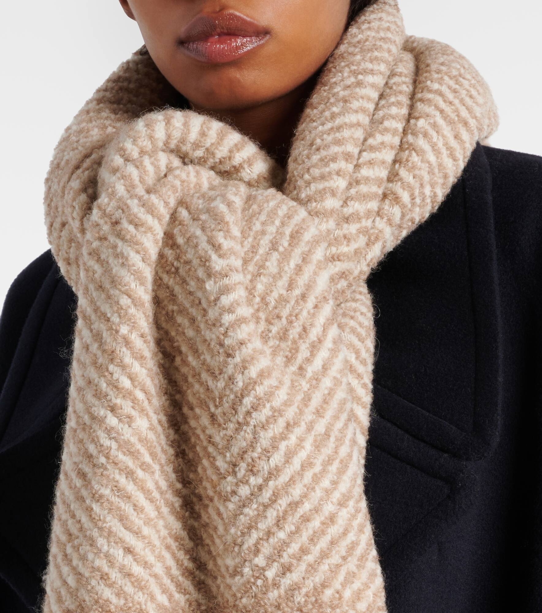 Alpaca and wool-blend scarf - 3