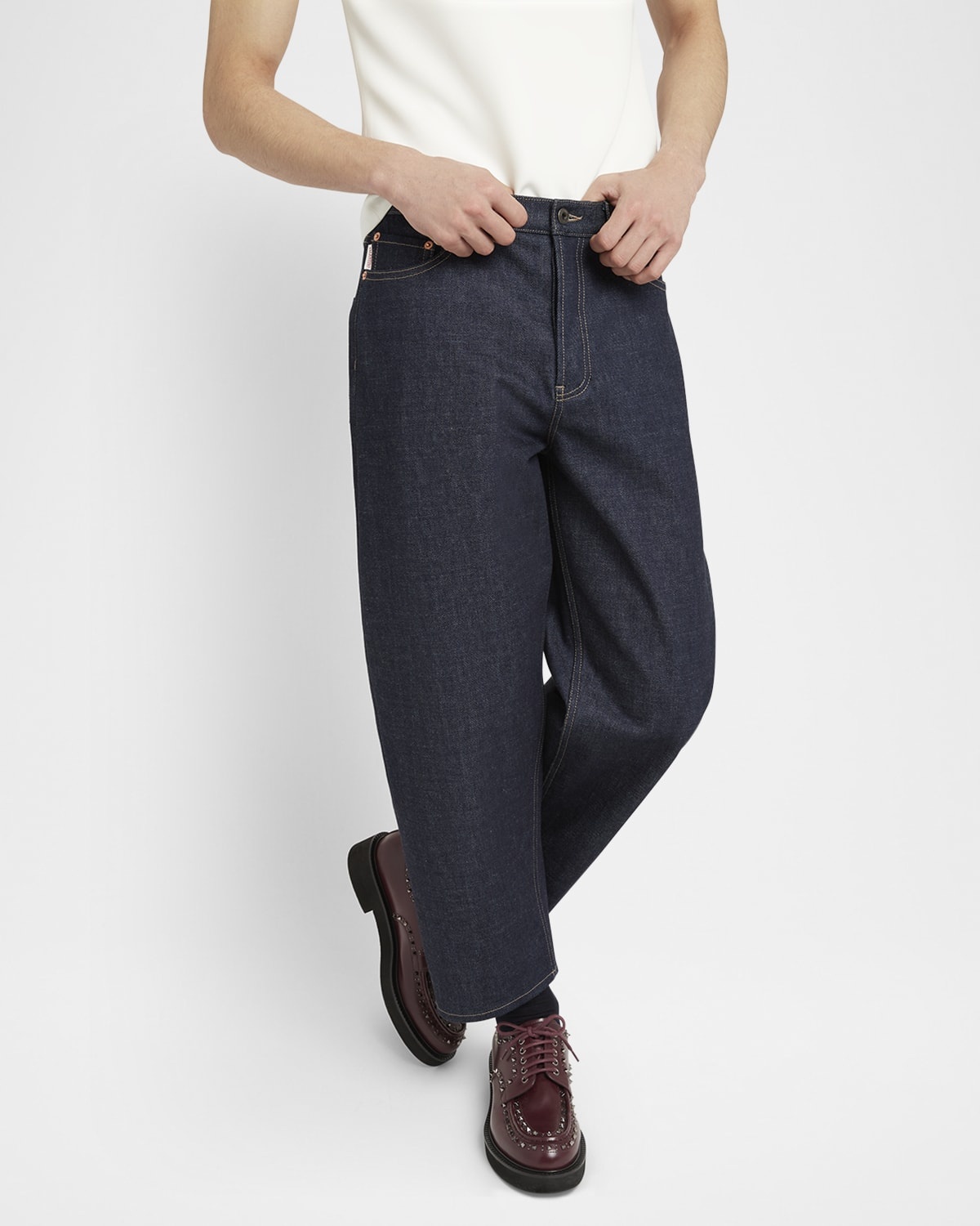 Men's Wash Denim Pants - 6