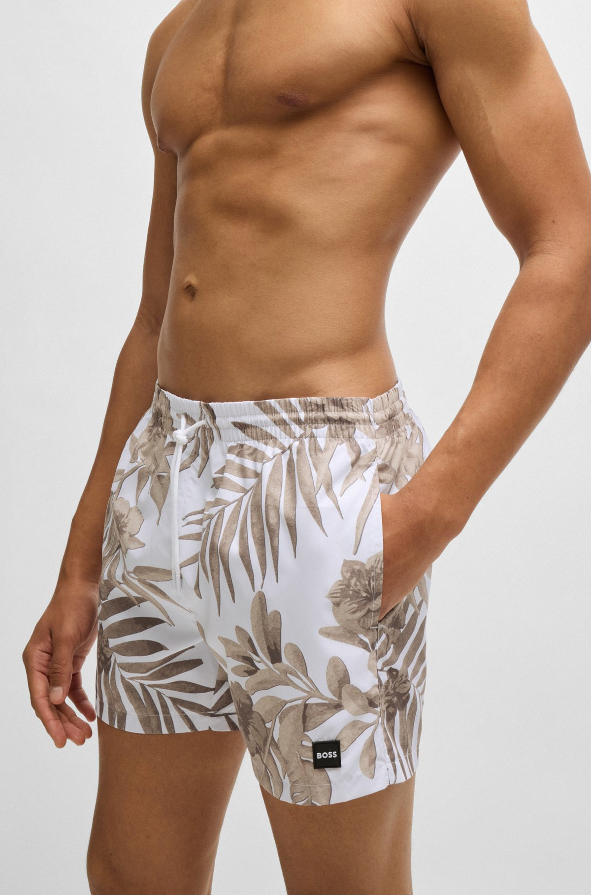 FULLY LINED SWIM SHORTS WITH SEASONAL PRINT - 3