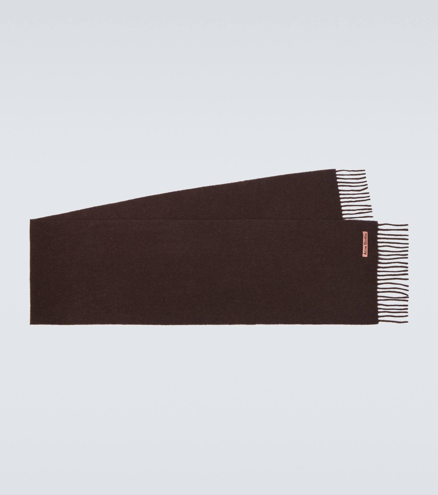 Fringed wool scarf - 1