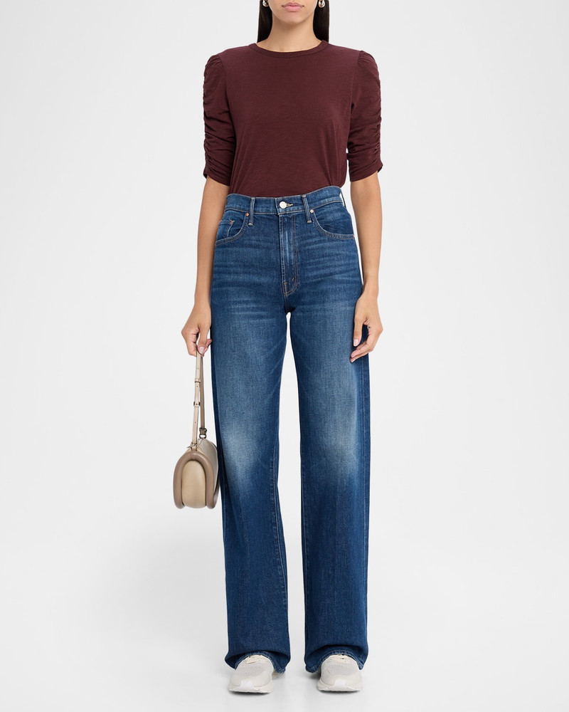 VERONICA BEARD Waldorf Ruched-Sleeve Tee outlook