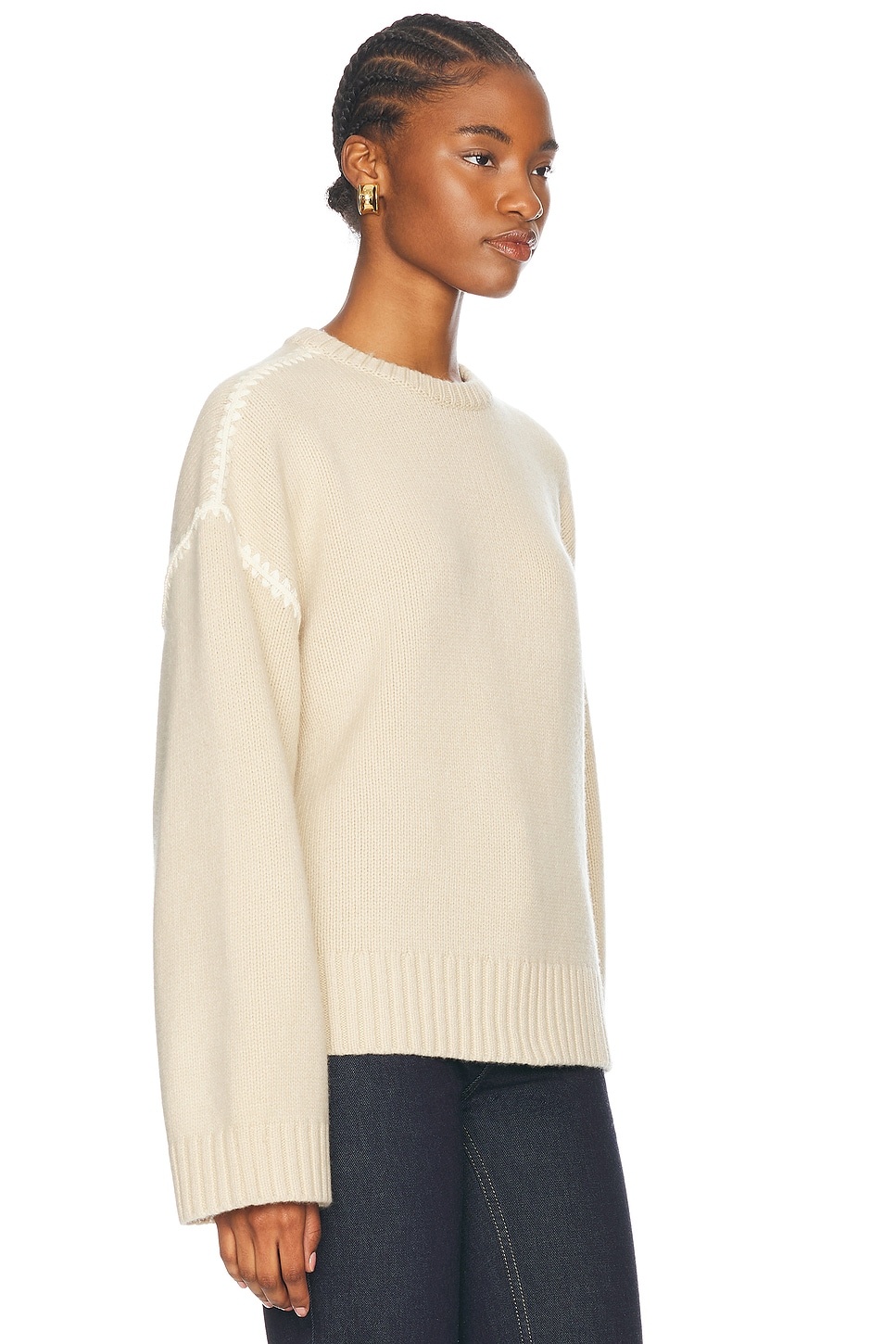 Embroidered Wool Cashmere Knit Sweater - 2