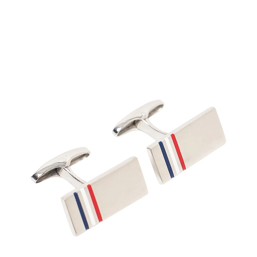 Red White Blue Enamel Cufflinks - 1