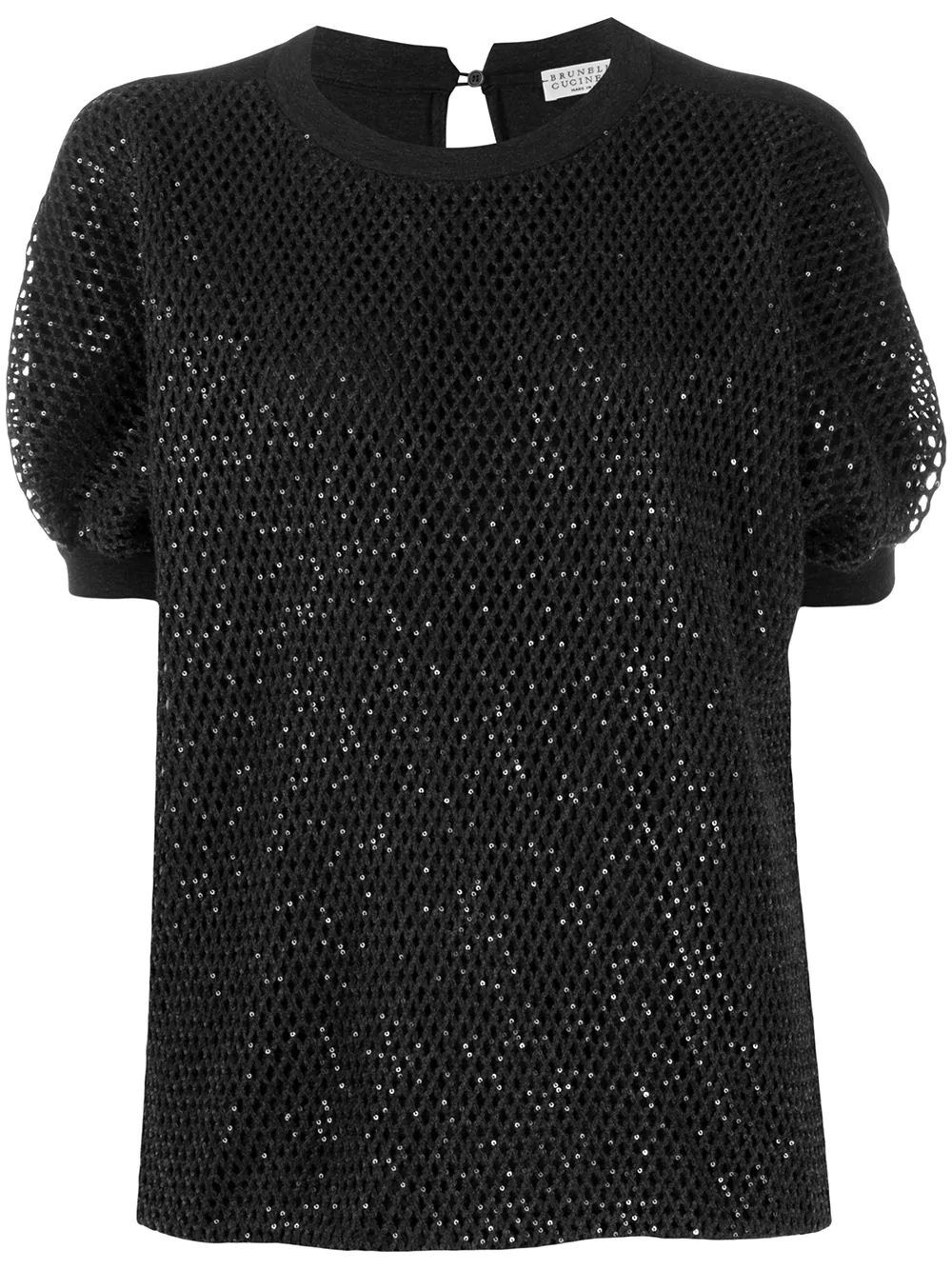 sequin-embellished lattice top - 1