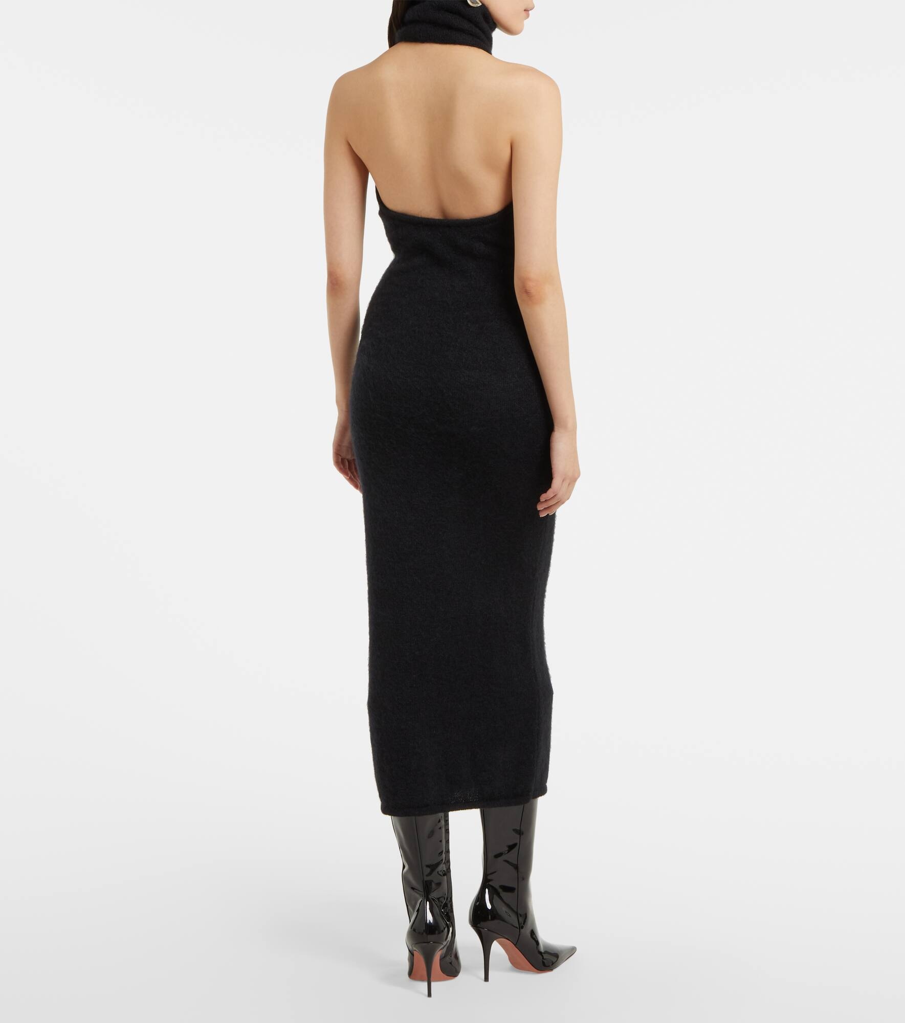 Halterneck mohair-blend maxi dress - 3