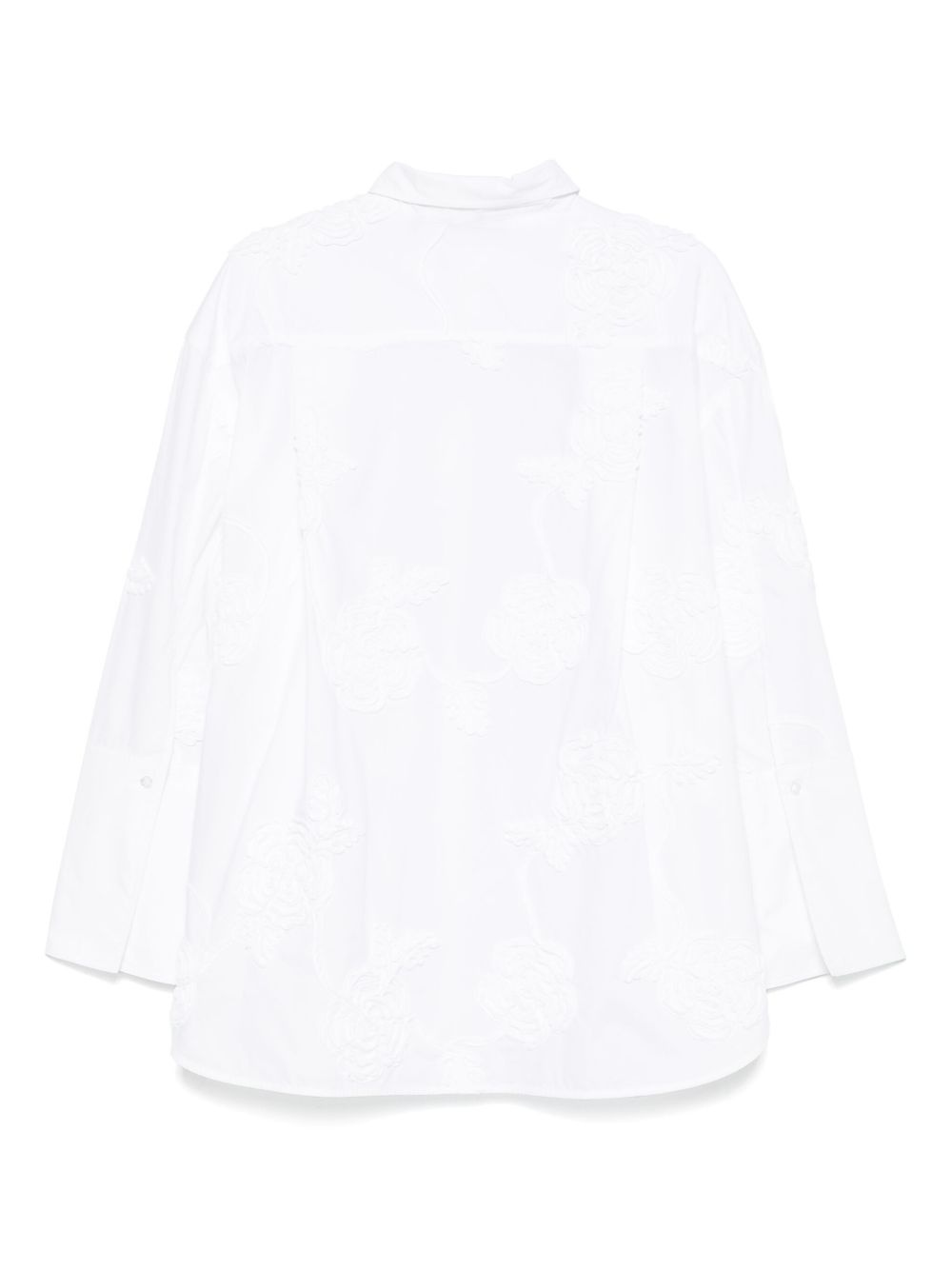 floral-appliqué shirt - 2