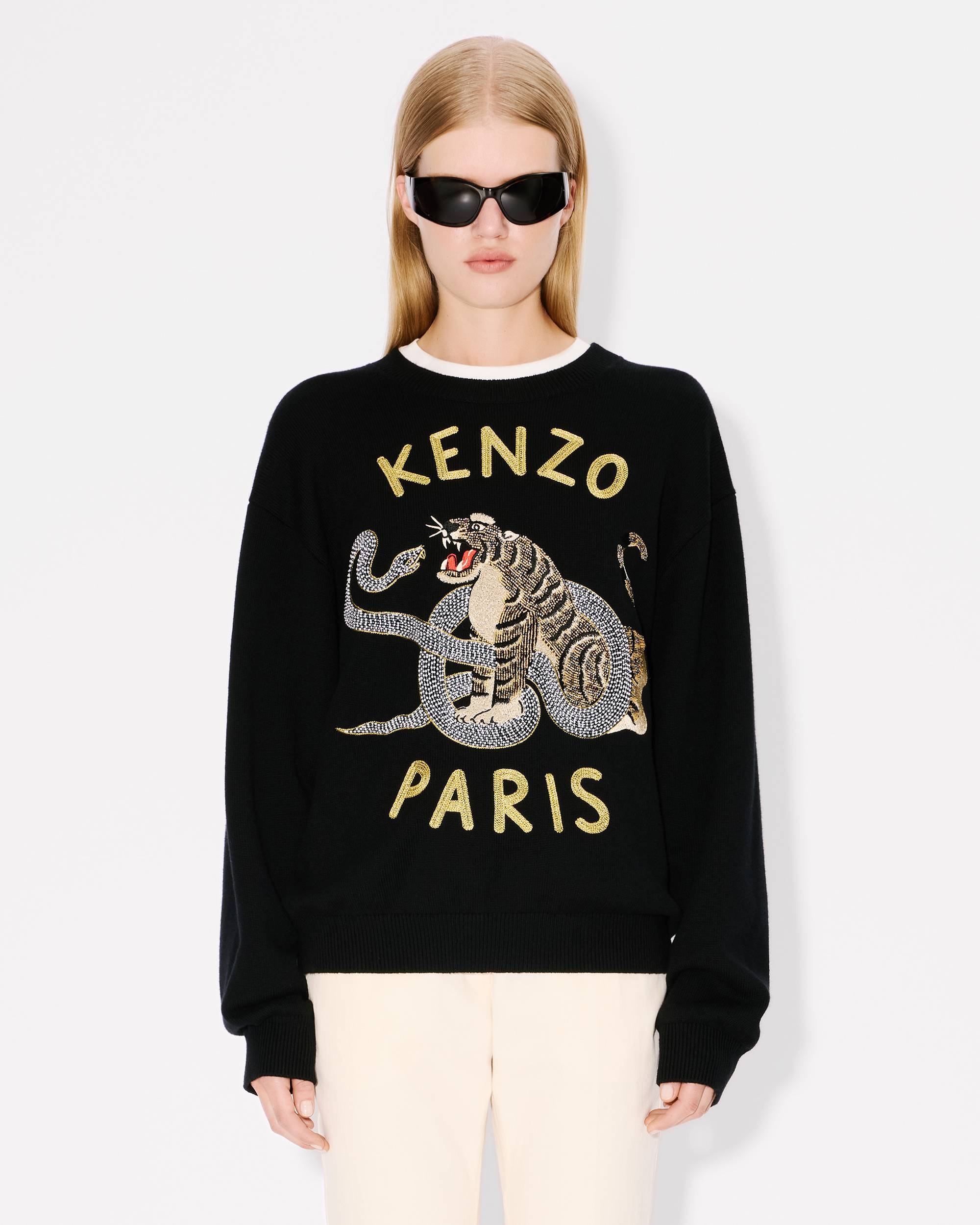 'Lunar New Year' genderless embroidered jumper in wool and cotton - 3