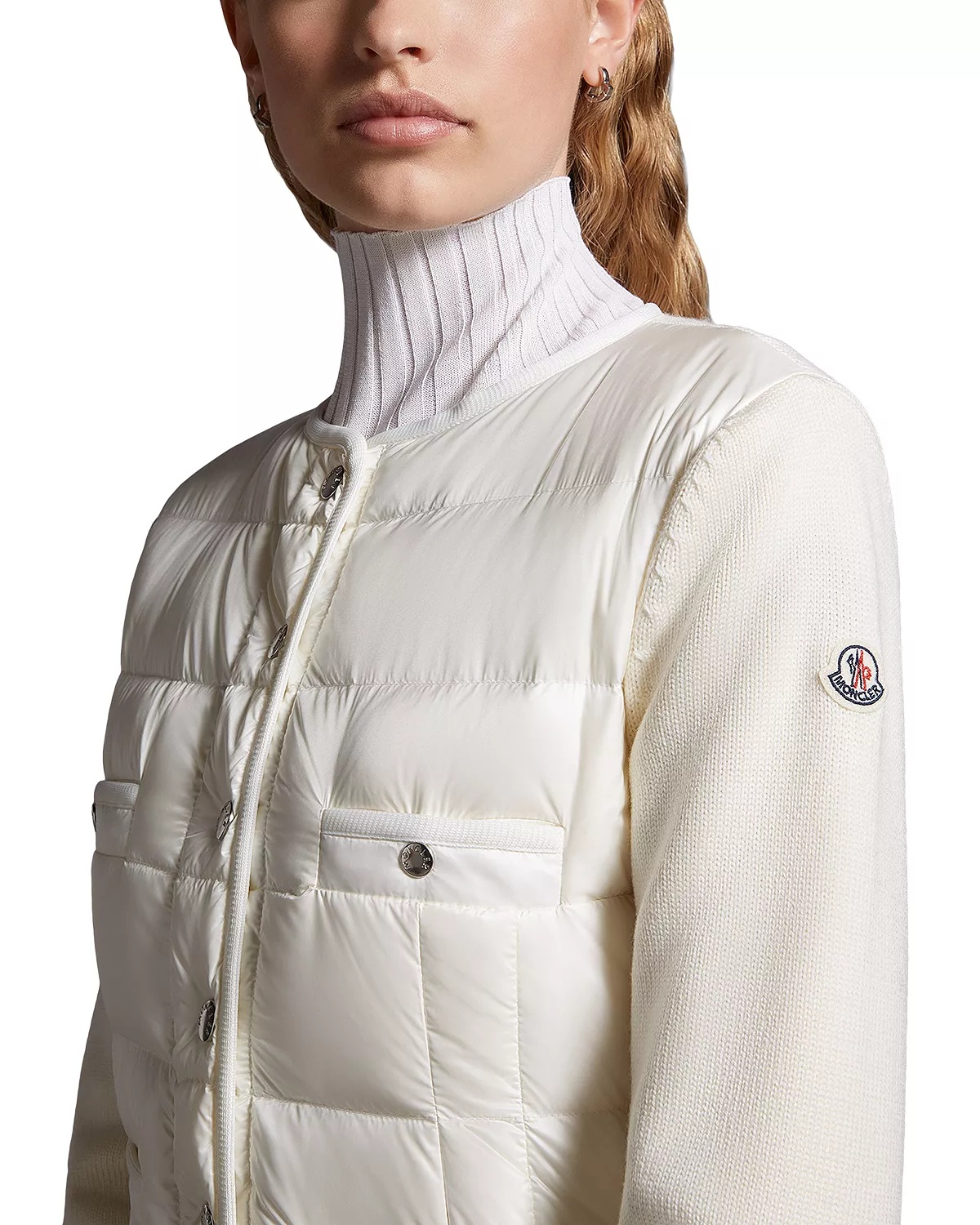 Quilted Front Cardigan - 8