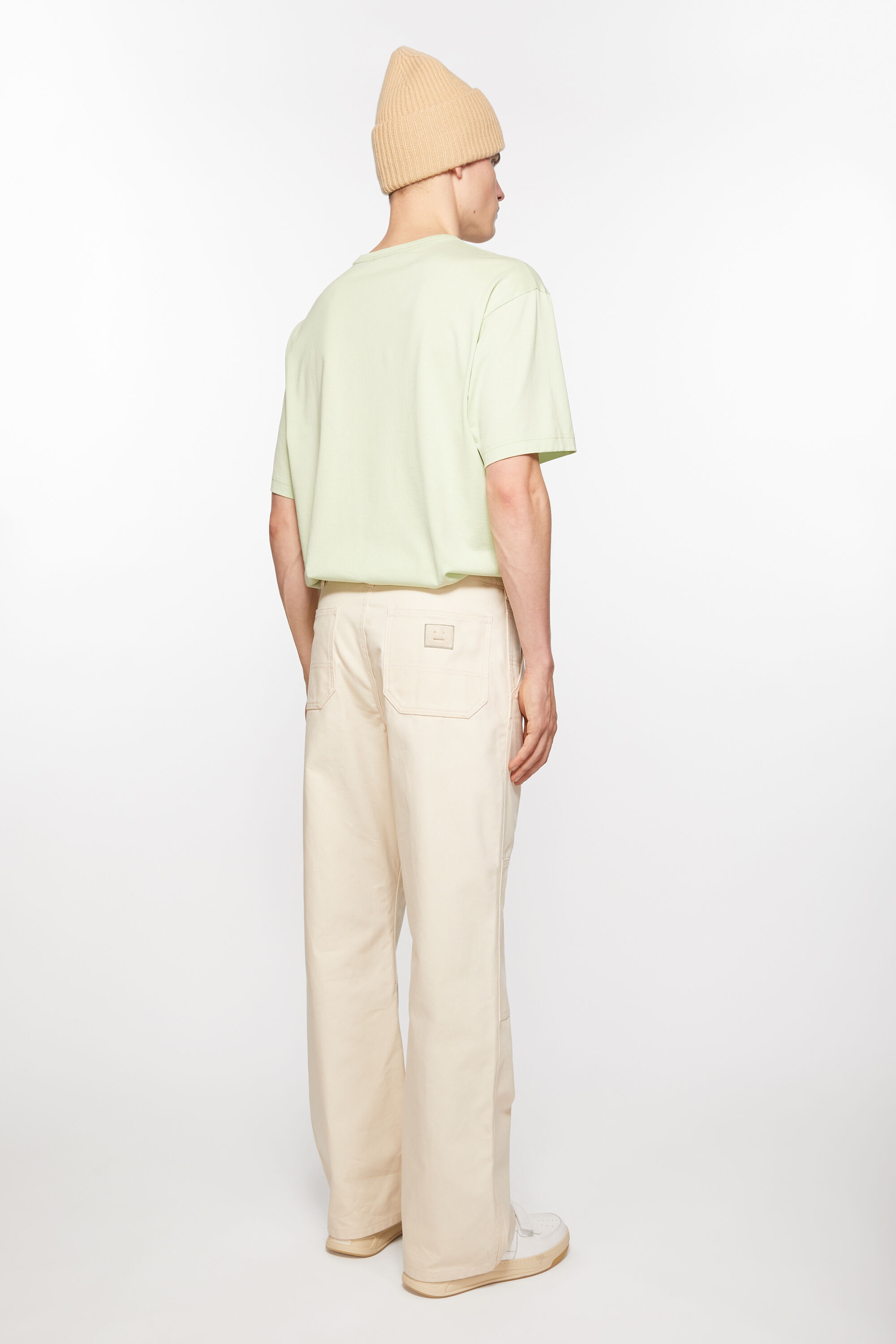 Patch canvas trousers - Oatmeal melange - 3