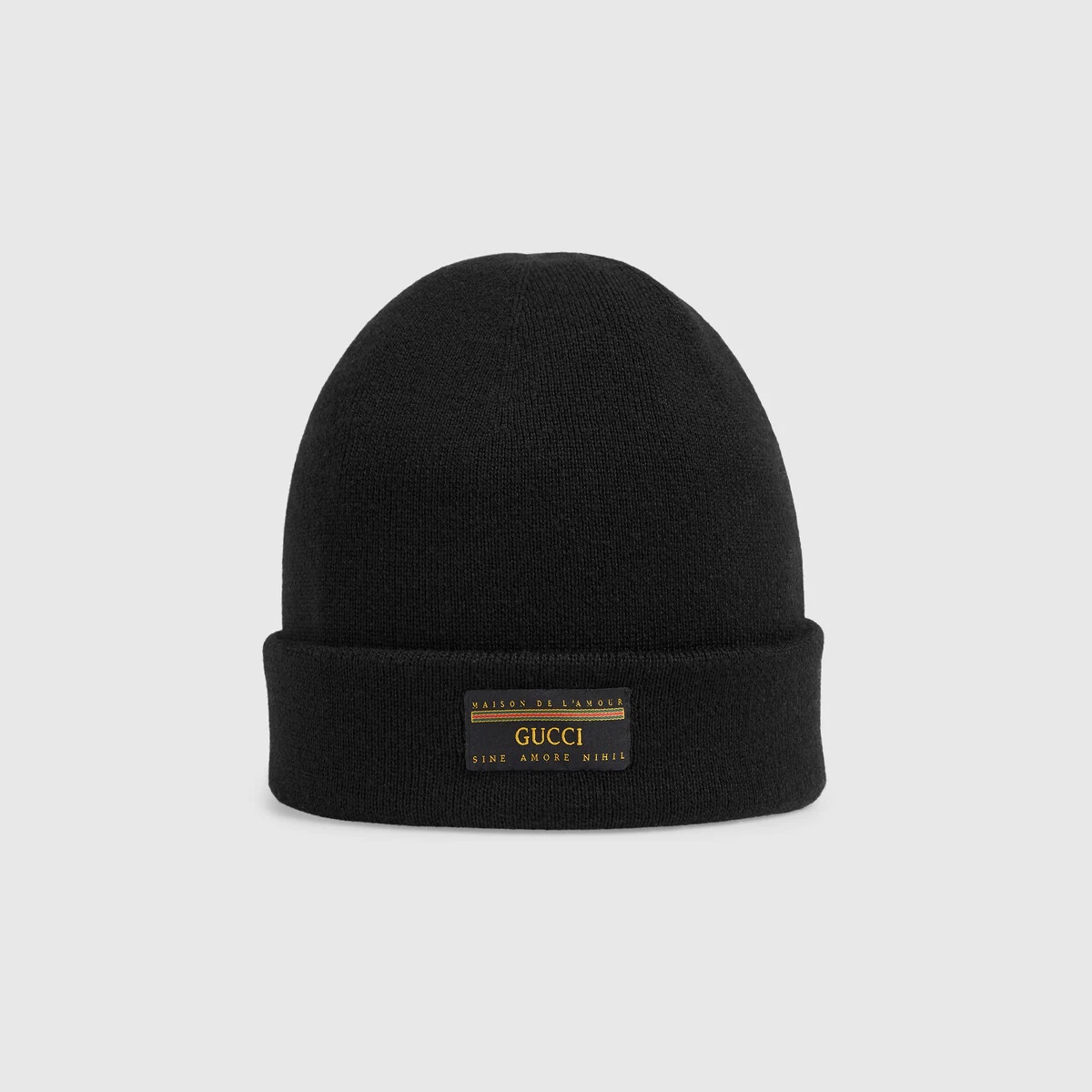 Wool hat with Gucci label - 2