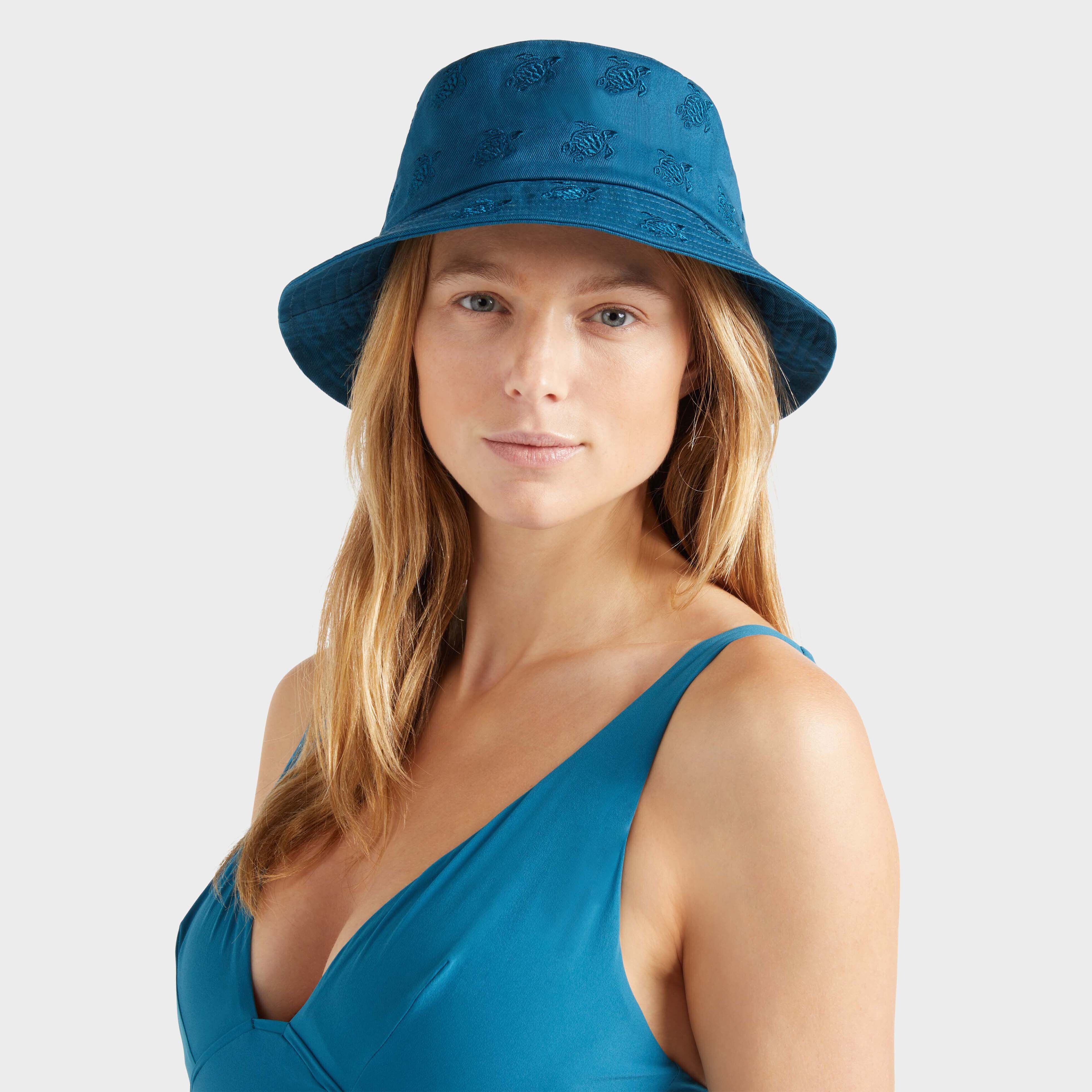 Embroidered Bucket Hat Turtles All Over - 4