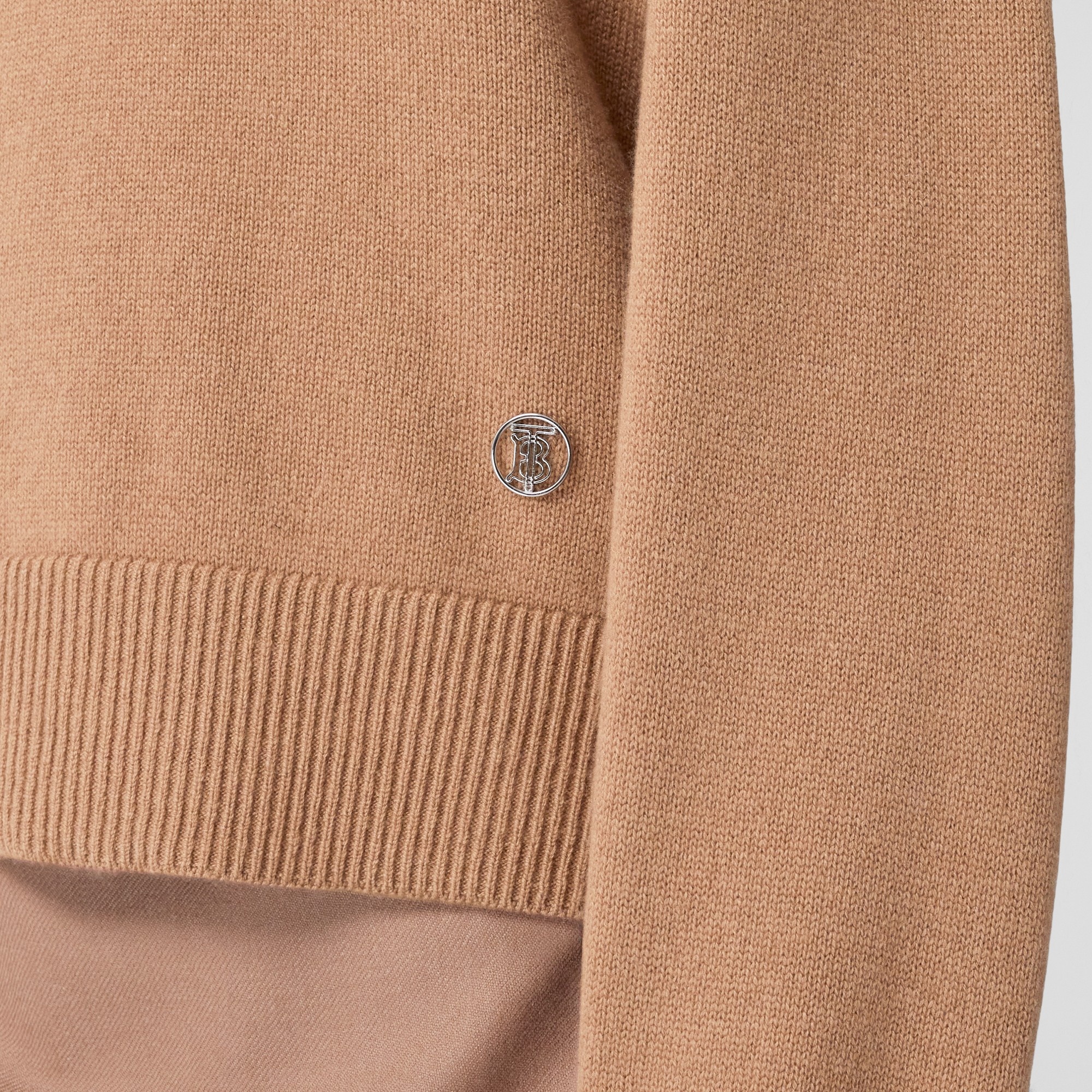 Monogram Motif Cashmere Funnel Neck Sweater - 5