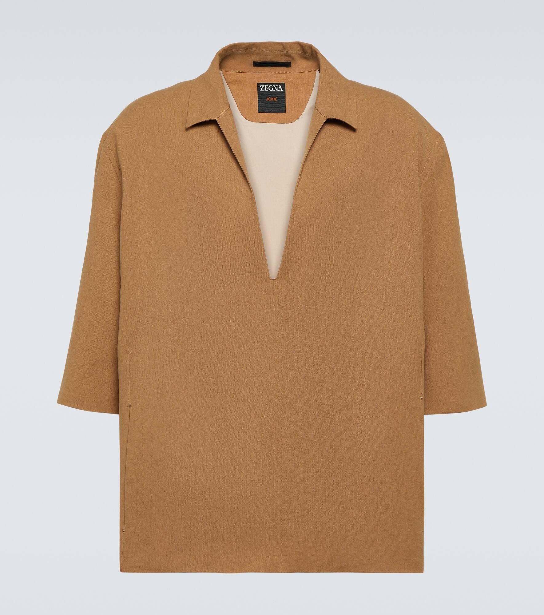 Linen bowling shirt - 1