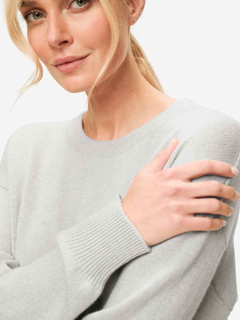 Women's Relaxed Sweater Daphne Cashmere Silver - 5