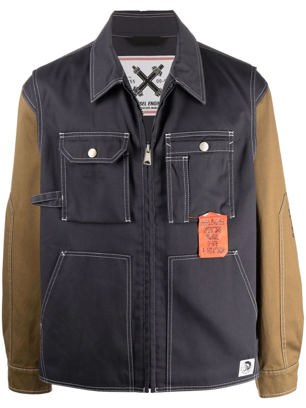 J-Howe-LS panelled denim jacket - 1